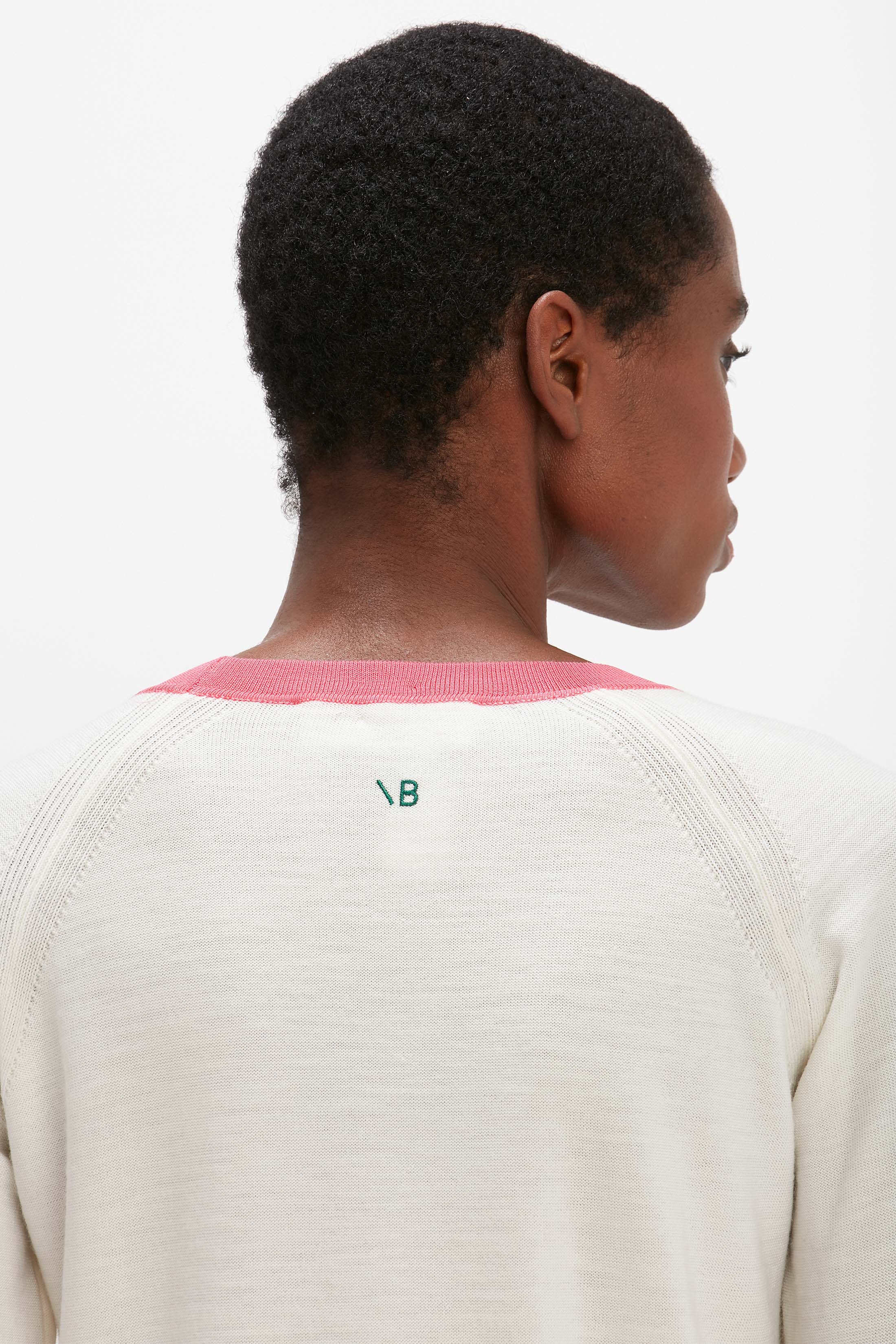 Raglan Sleeve Jumper in White - 5