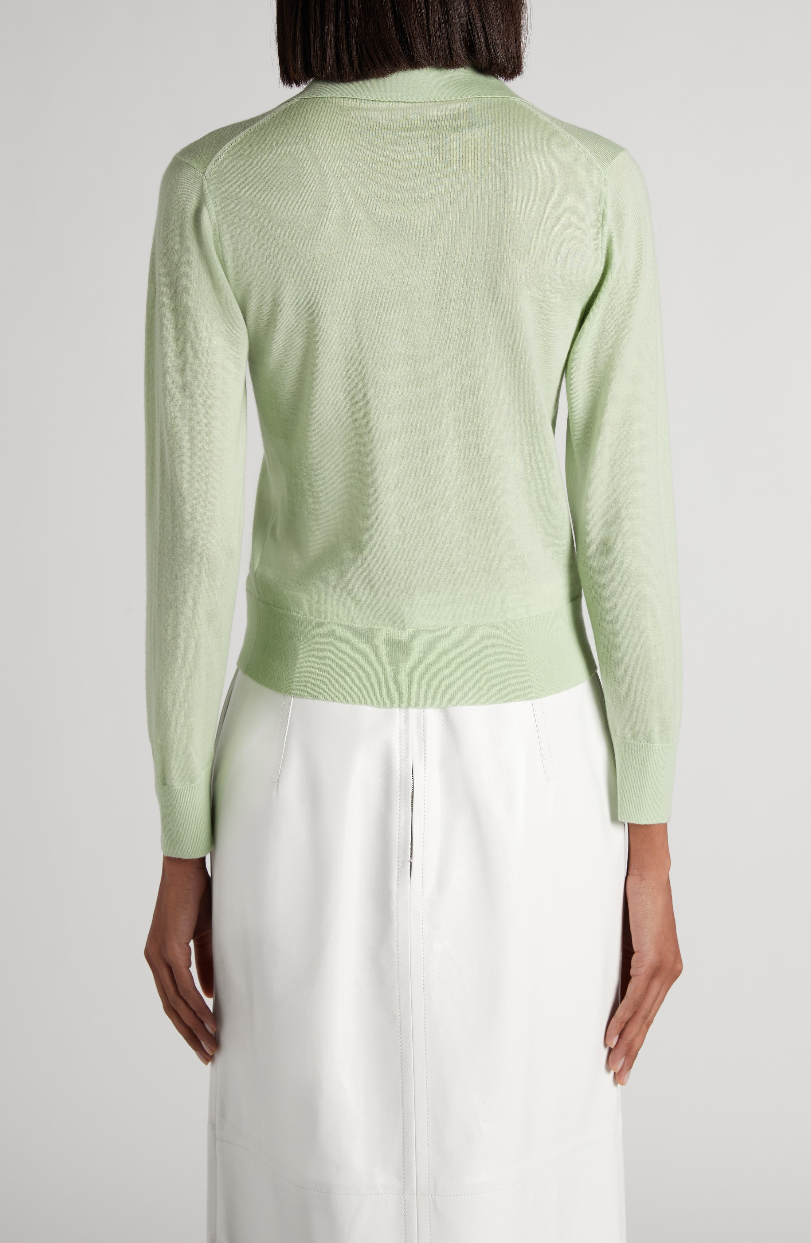 Bottega Veneta Cashmere Polo Sweater in 1880 Aquamarine at Nordstrom - 3