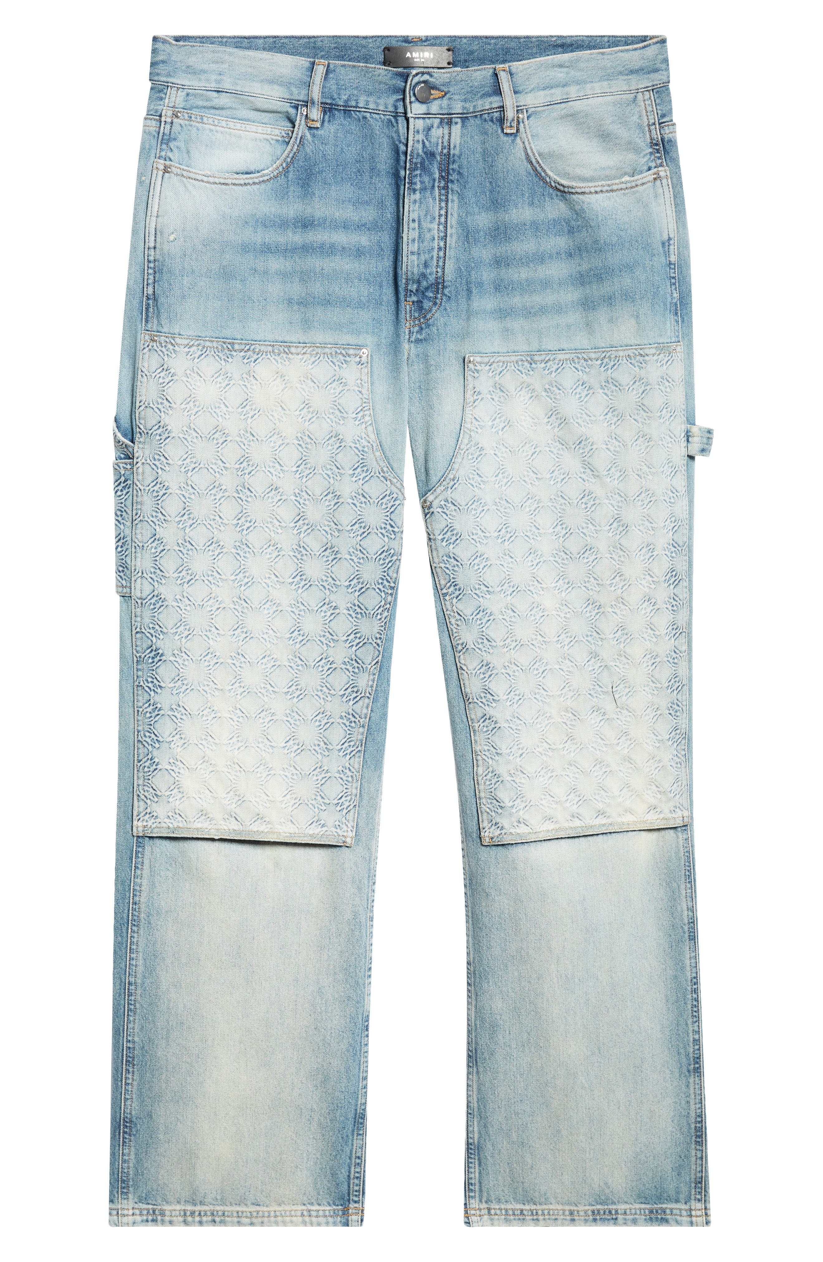 AMIRI Debosseed MA Quad Carpenter Jeans in Antique Indigo at Nordstrom - 5