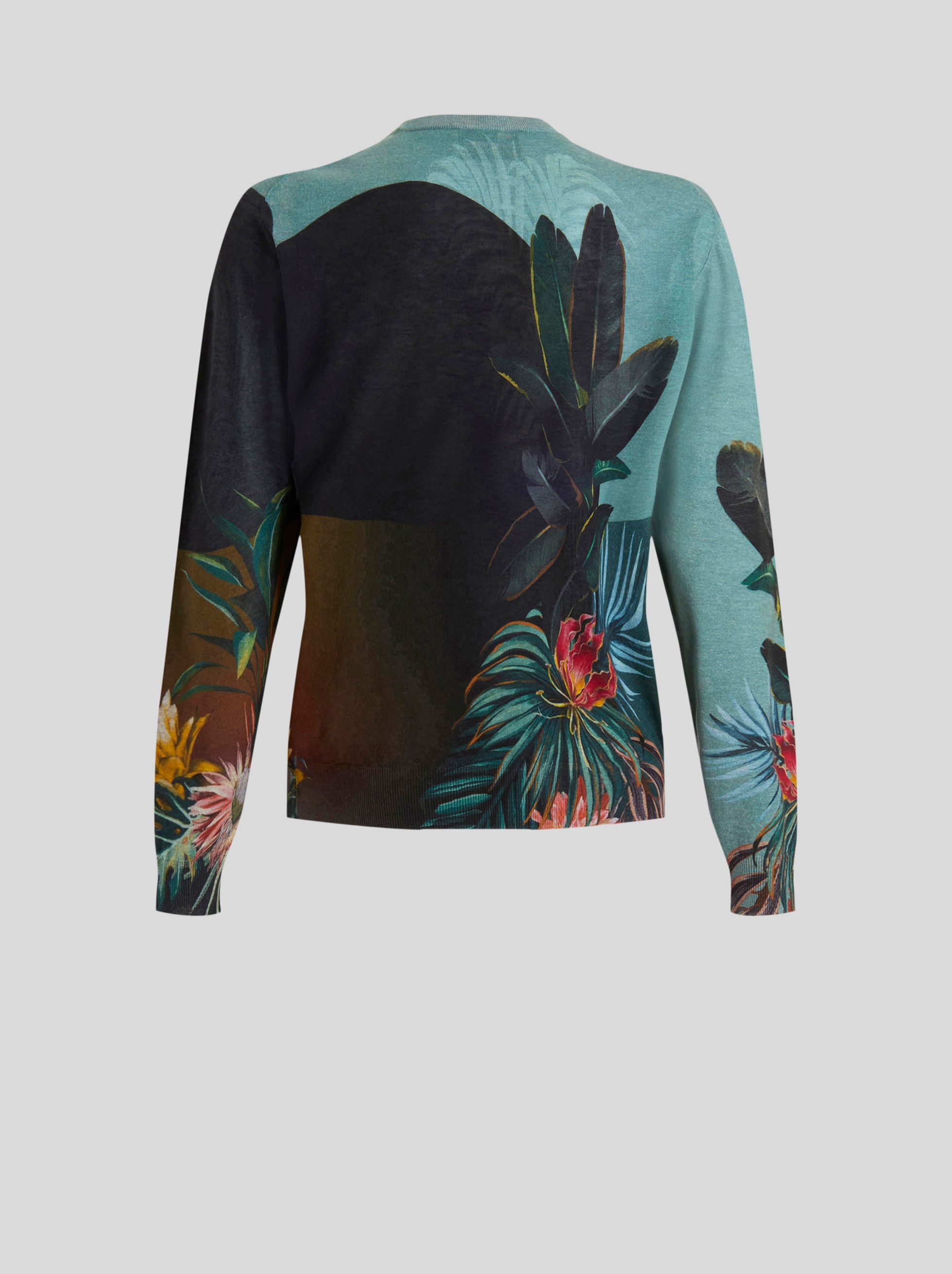 SILK AND CASHMERE JUMPER WITH PANTHER - 5