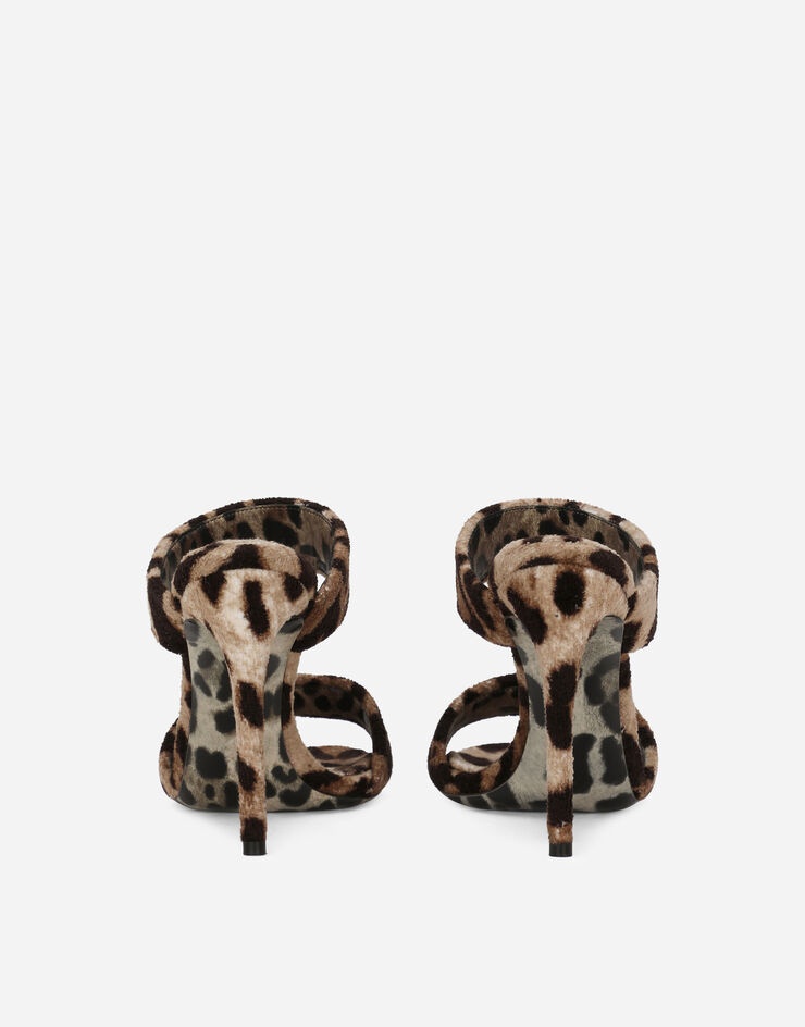 Leopard-print terrycloth sandals - 3