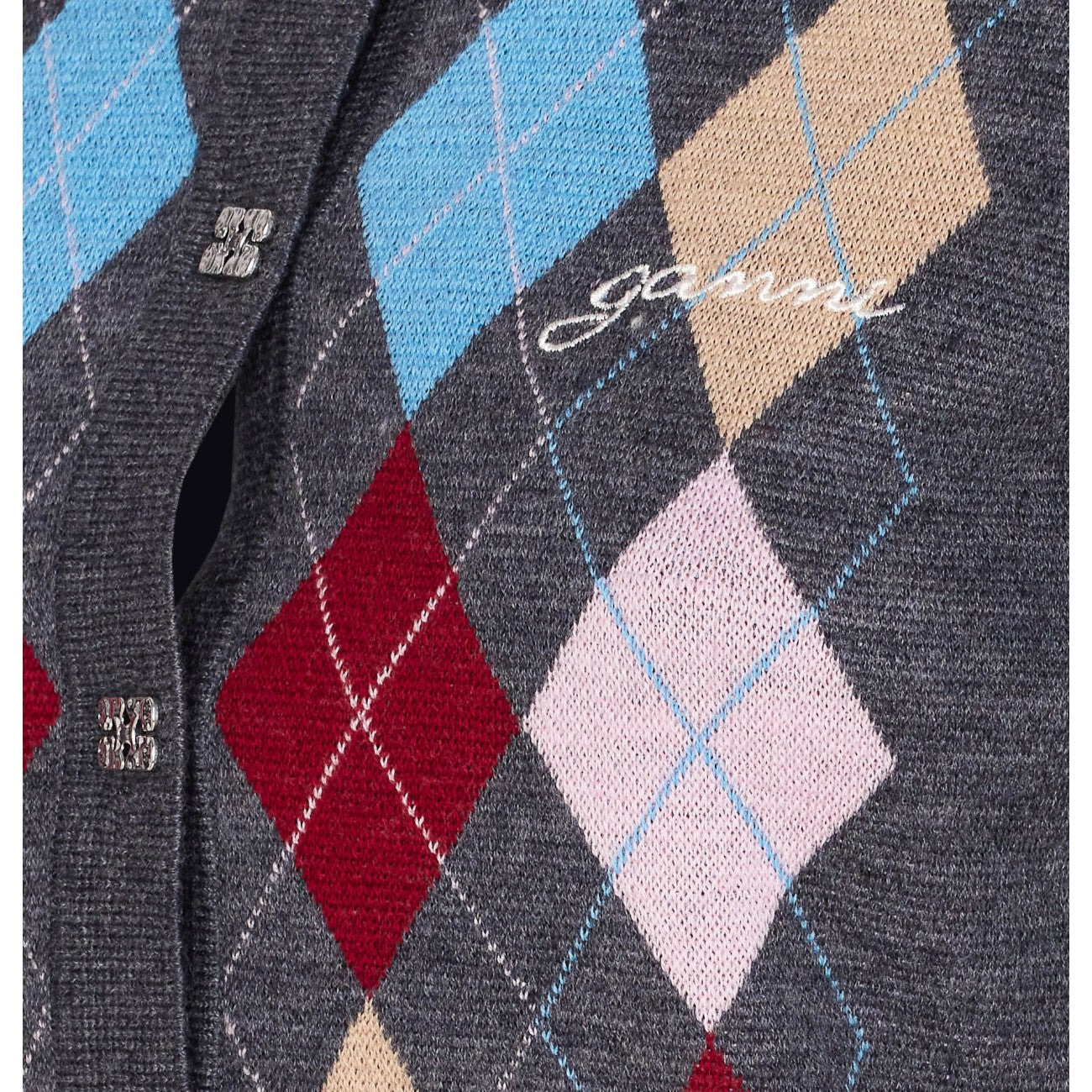 Ganni Women Striped Knitted Polo Shirt - 3