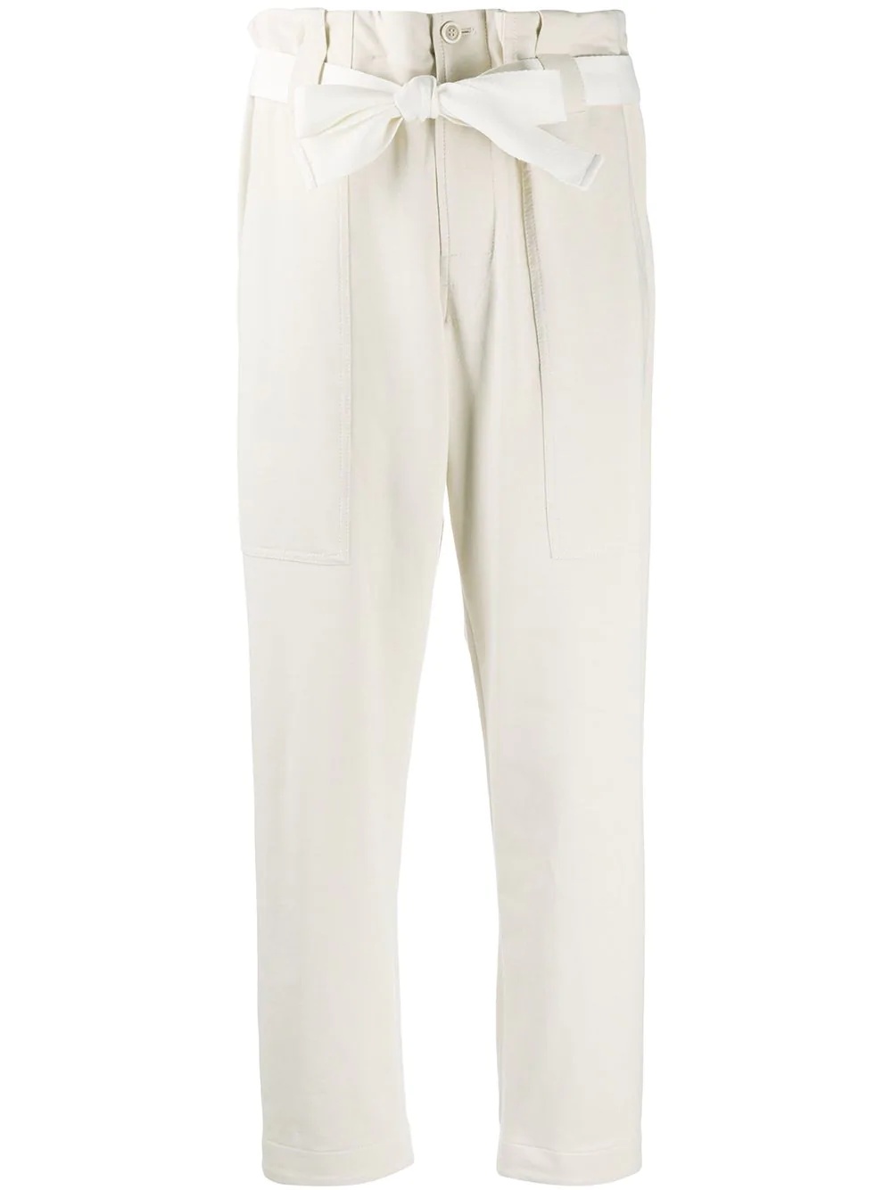 tie-fastening tapered trousers - 1