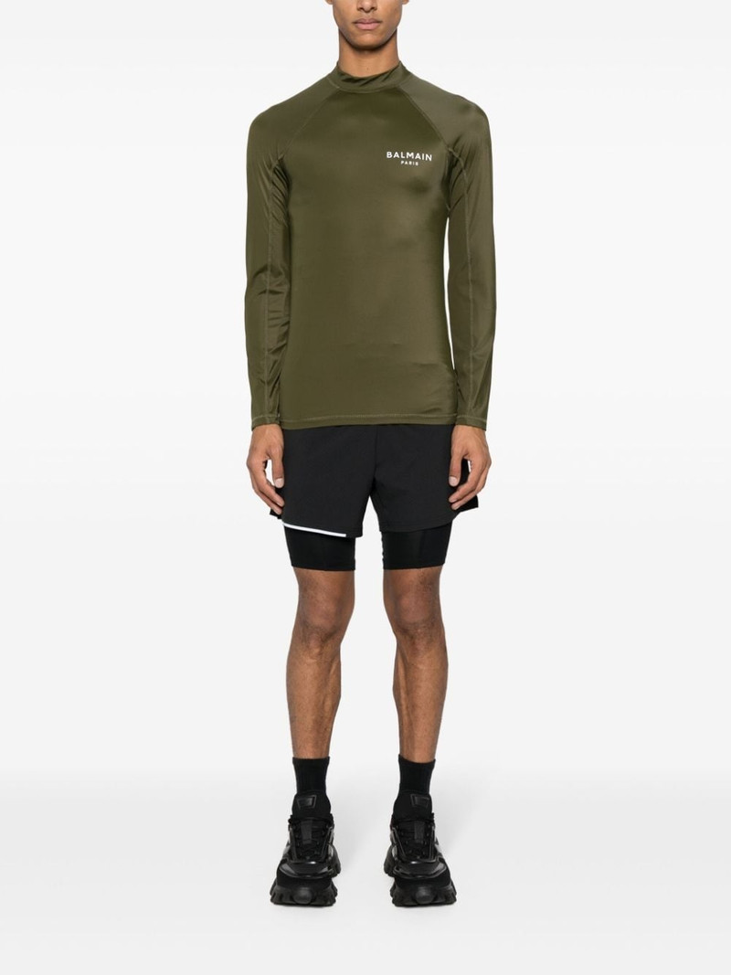 Balmain logo-print long-sleeve T-shirt outlook
