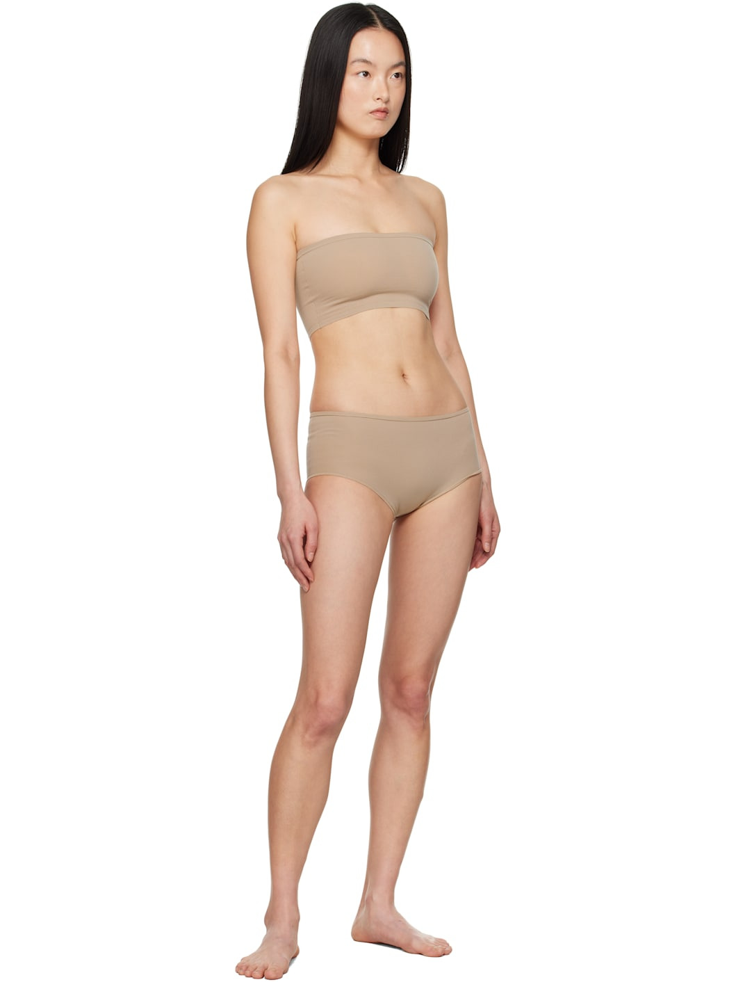 Beige Second Skin Bra & Briefs Set - 4
