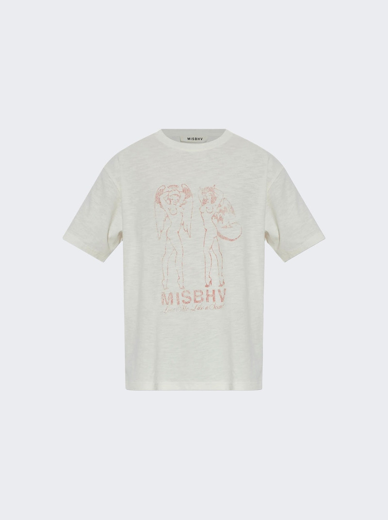 Devil & Angel Tee Off White 1