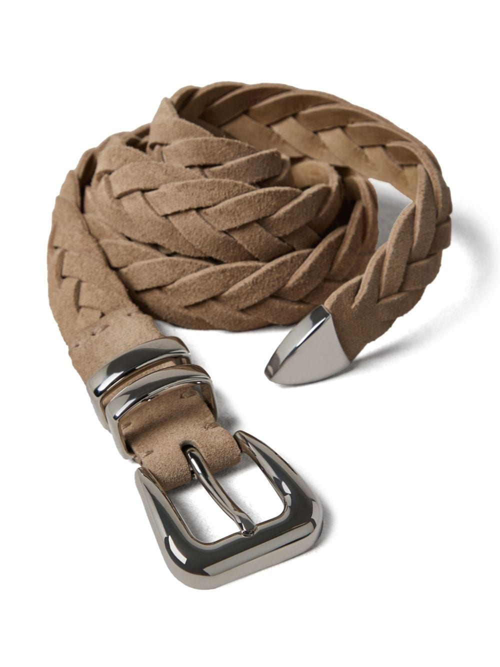 braided leather belt - 2