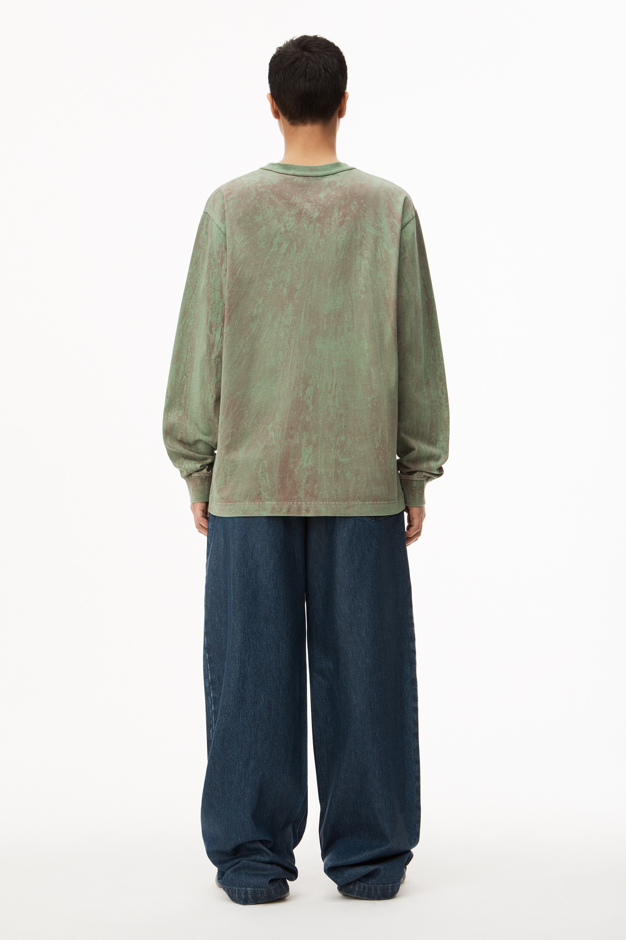 PLASTER DYED LONG SLEEVE IN COMPACT JERSEY - 4