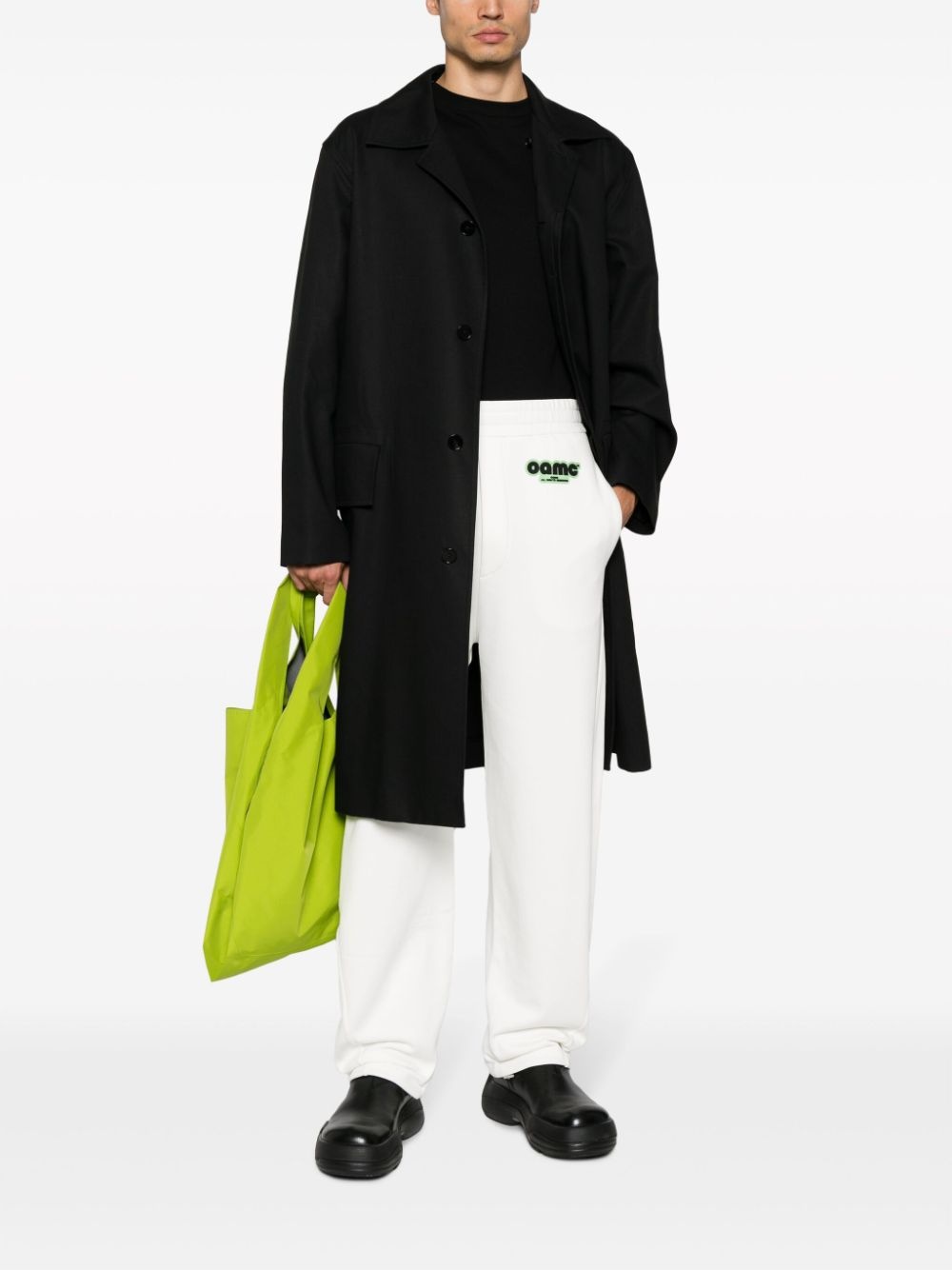 logo-patch cotton track pants - 3