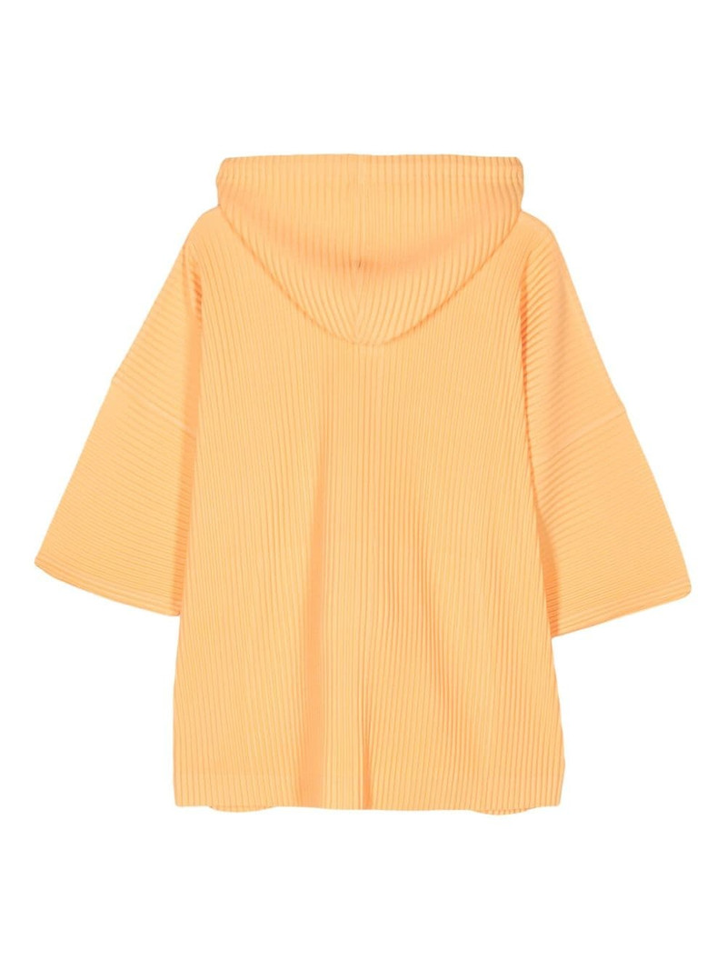 ISSEY MIYAKE plissé hoodie outlook