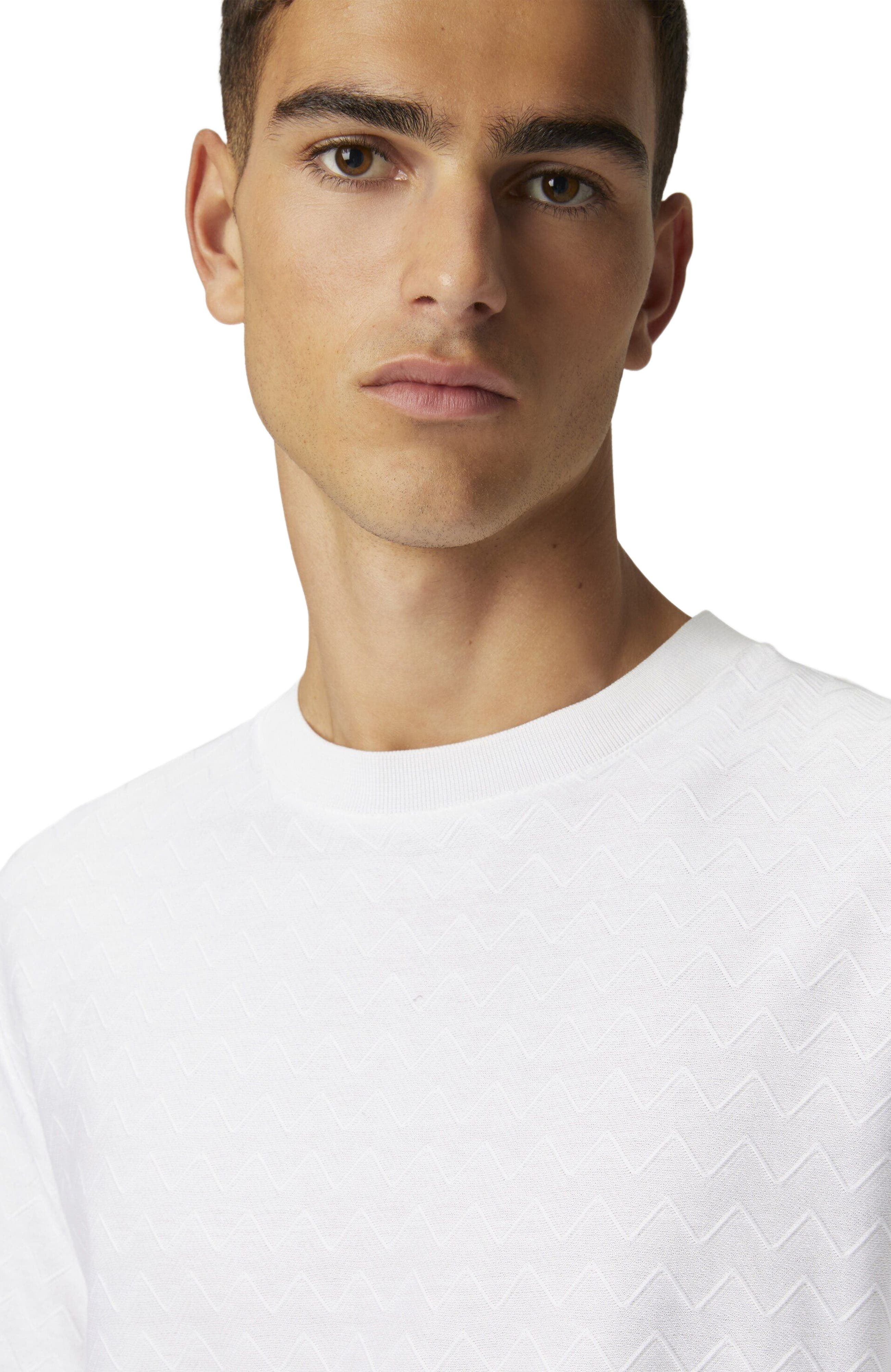 Missoni Tone-on-tone Zig Zag Cotton Jersey Crewneck T-shirt in White at Nordstrom - 4