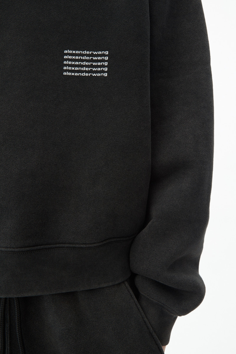 ACID WASH HIGH NECK PULLOVER 5