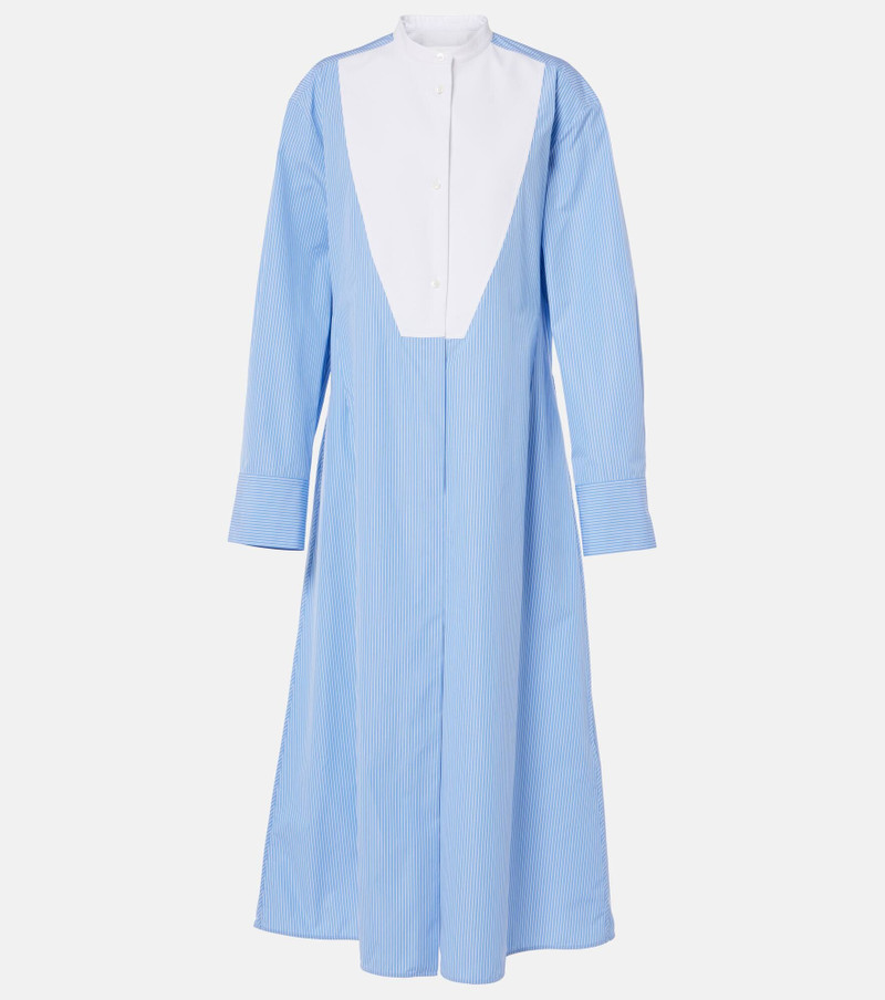 Pinstripe cotton shirt dress 1