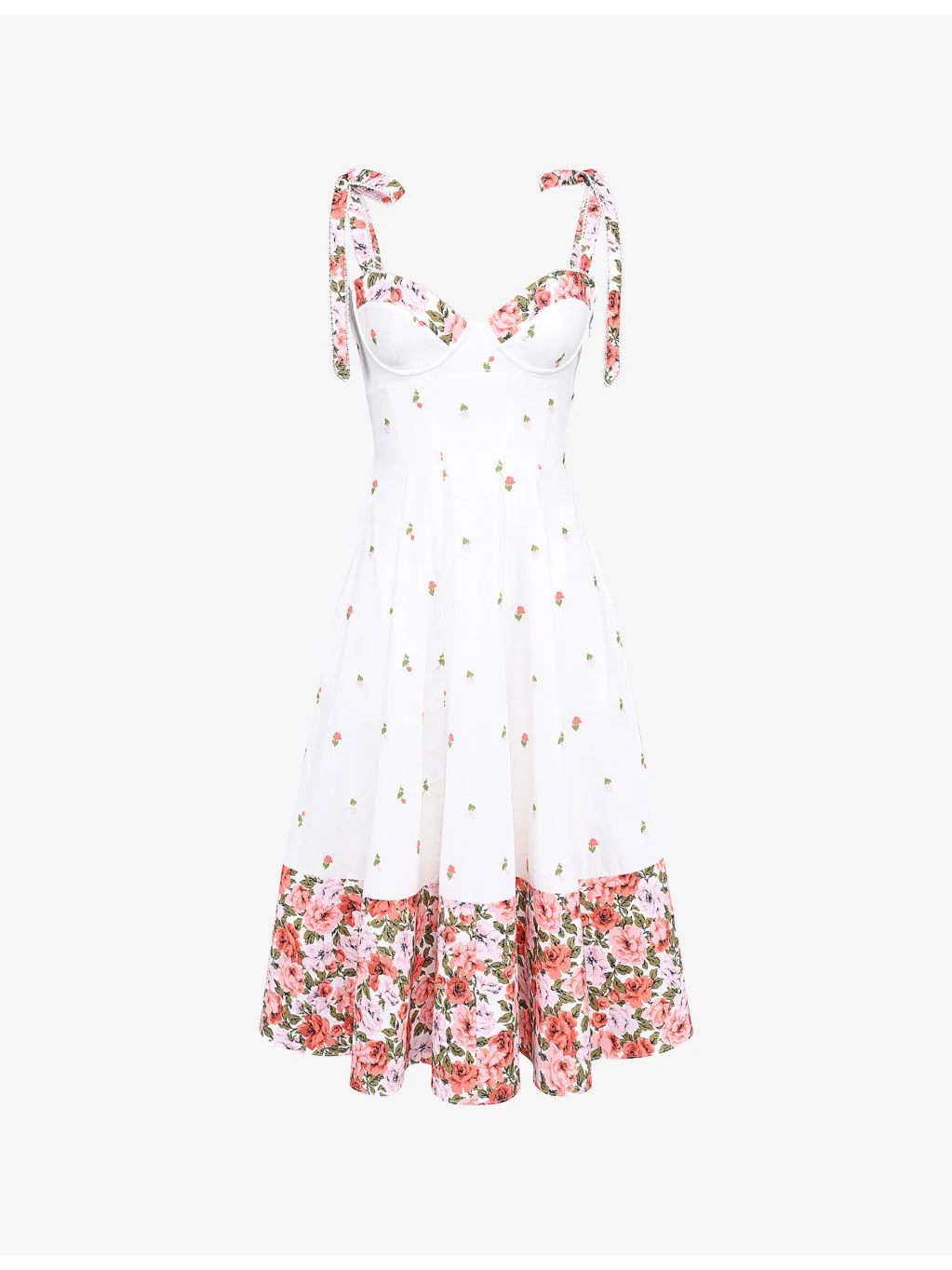 Emely Floral-Print Cotton Midi Dress - 1
