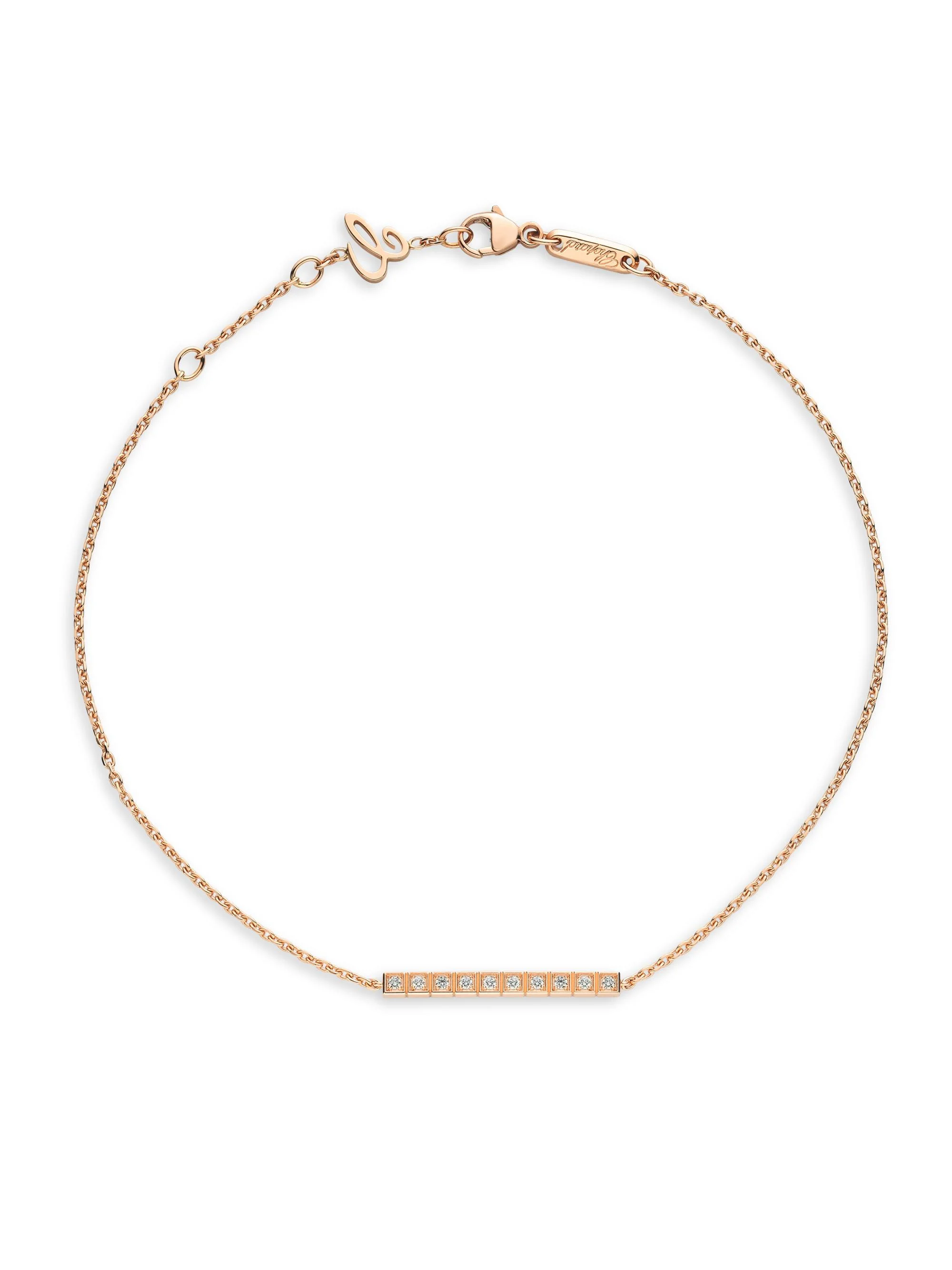 Women's Ice Cube Diamond & 18K Rose Gold Bracelet - 1