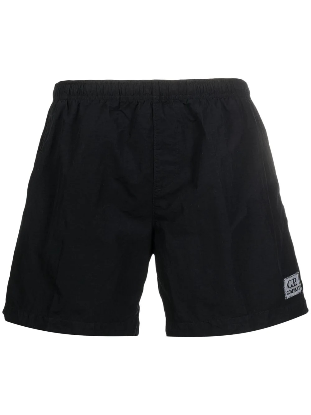 logo-patch slip-on swim shorts - 1