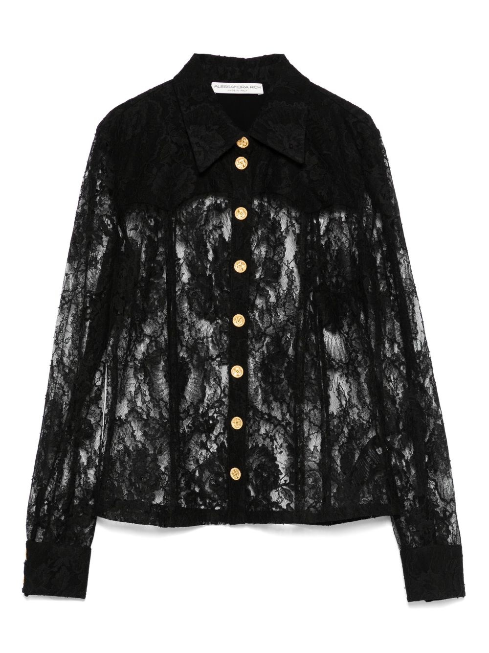 embroidered-lace shirt - 1