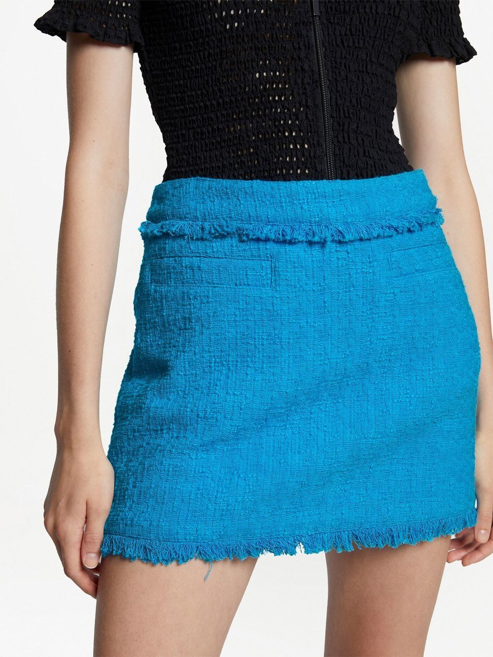 tweed knitted mini skirt - 5