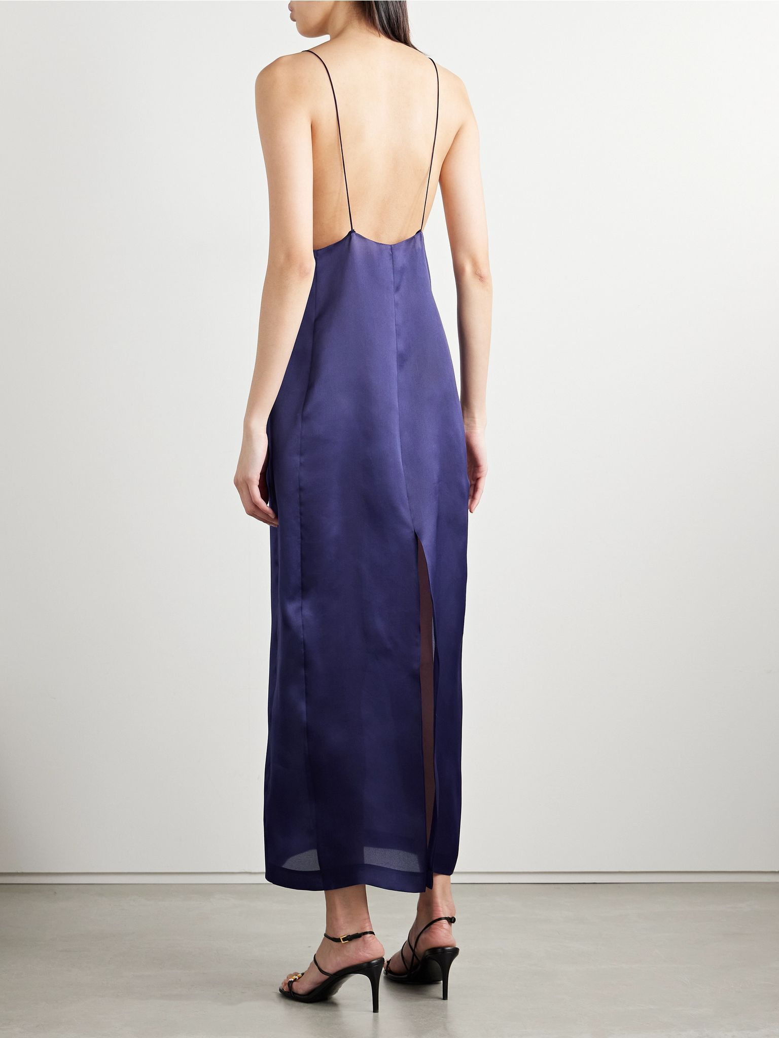 Tulula silk-organza midi dress Blue - 3