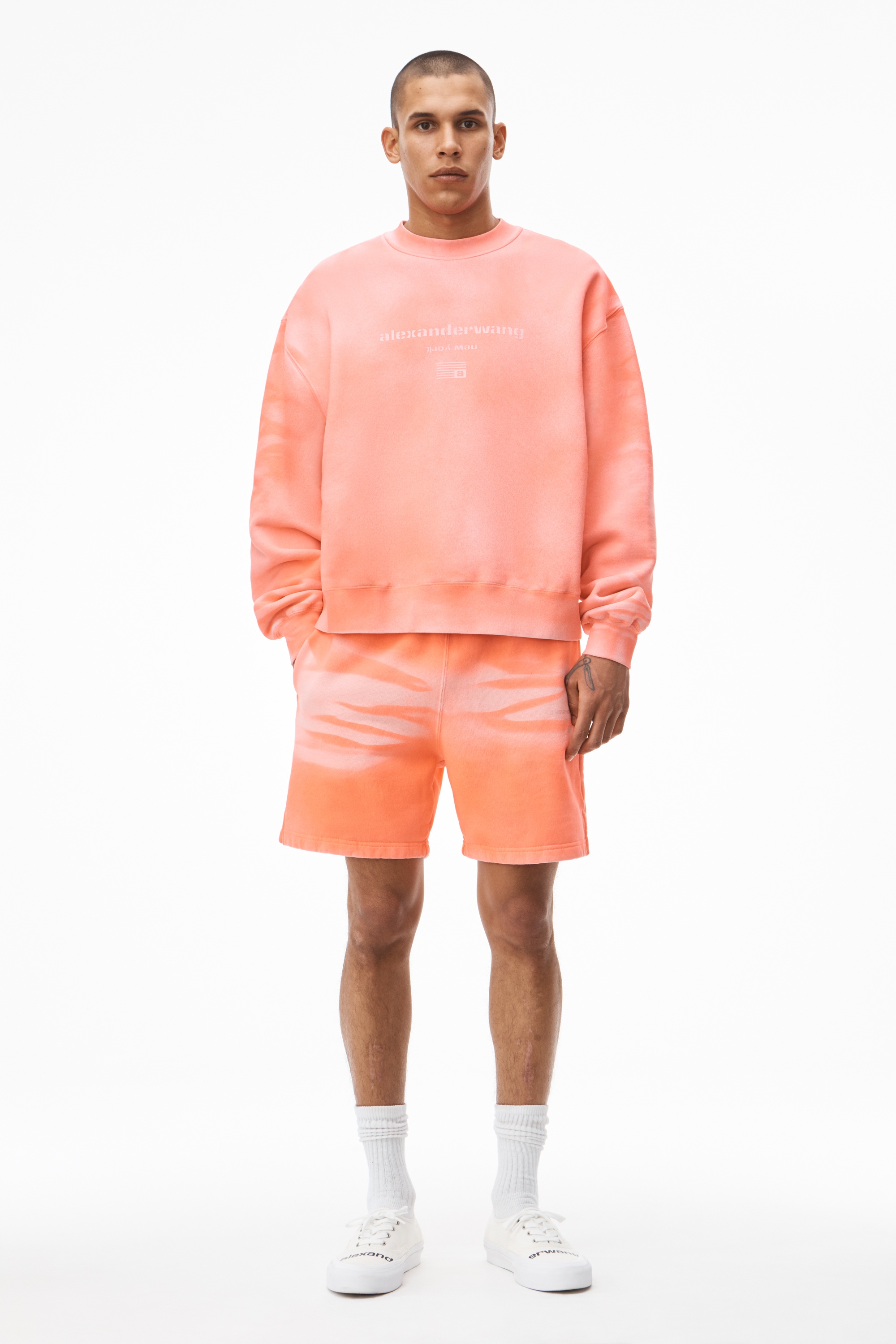 GARMENT DYED SWEATSHIRT IN TERRY - 6