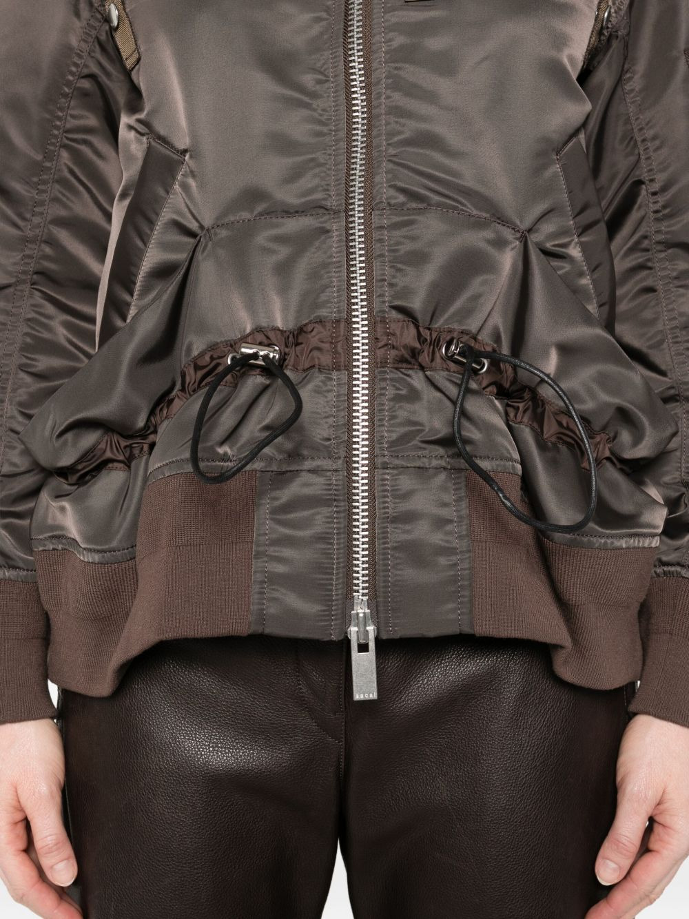 drawstring-detail bomber jacket - 5