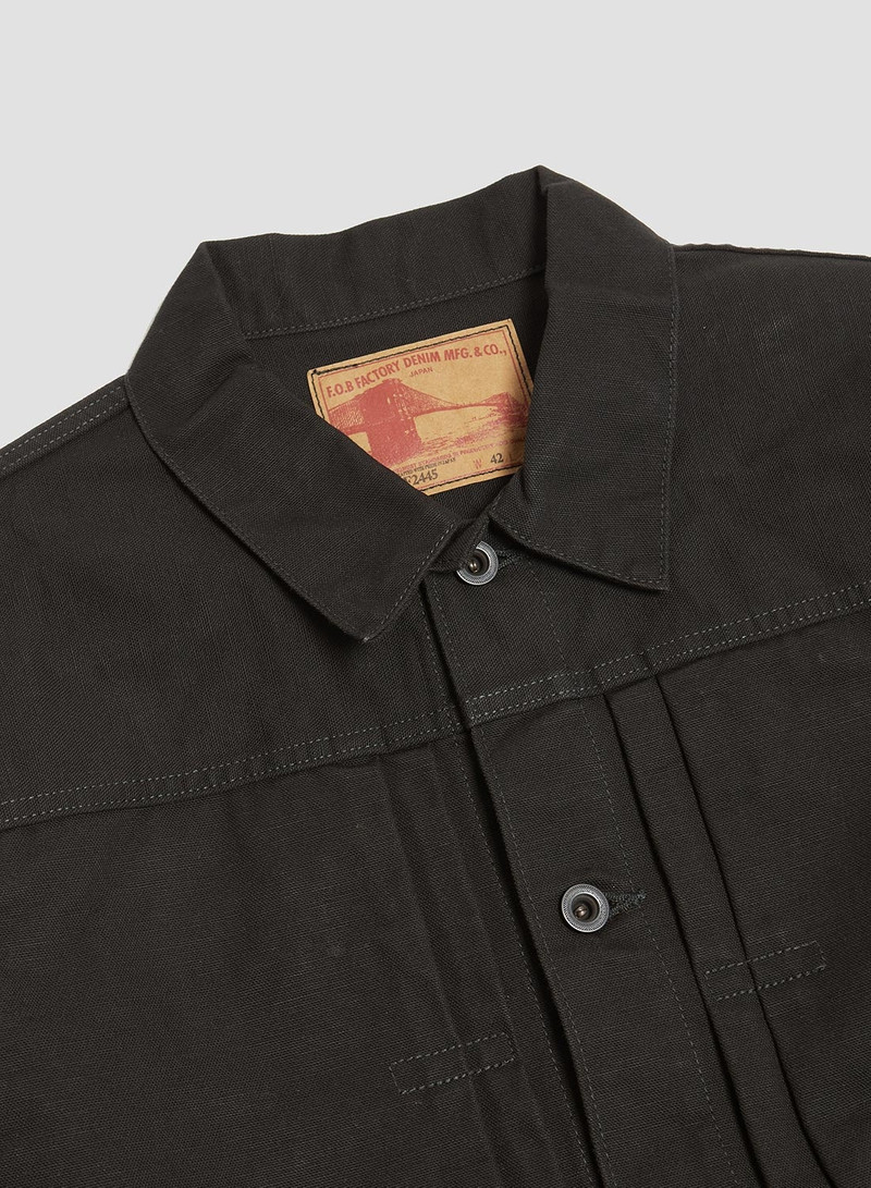 Nigel Cabourn FOB Factory Cotton Duck Jacket Black outlook