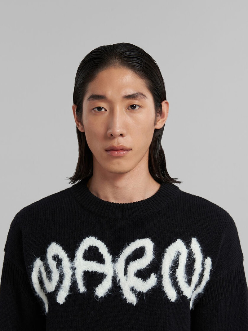 SHETLAND WOOL LOGO CREWNECK SWEATER 4