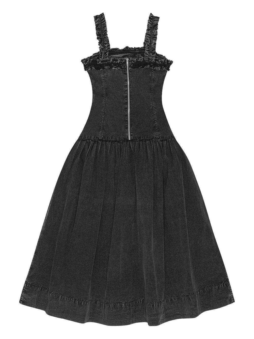 ruffle-detail midi dress - 5