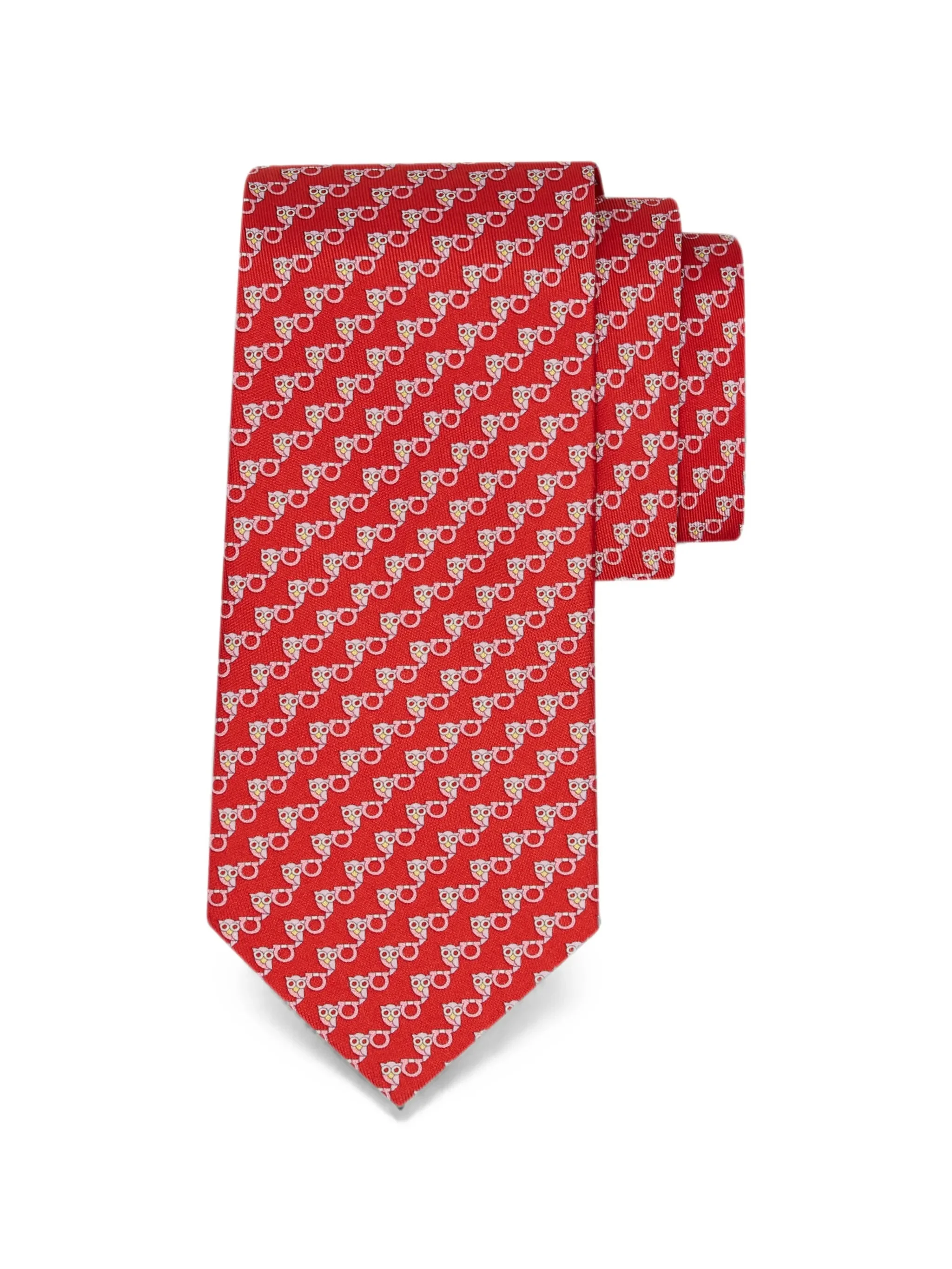 Ferragamo Owl-print Silk Tie - 1