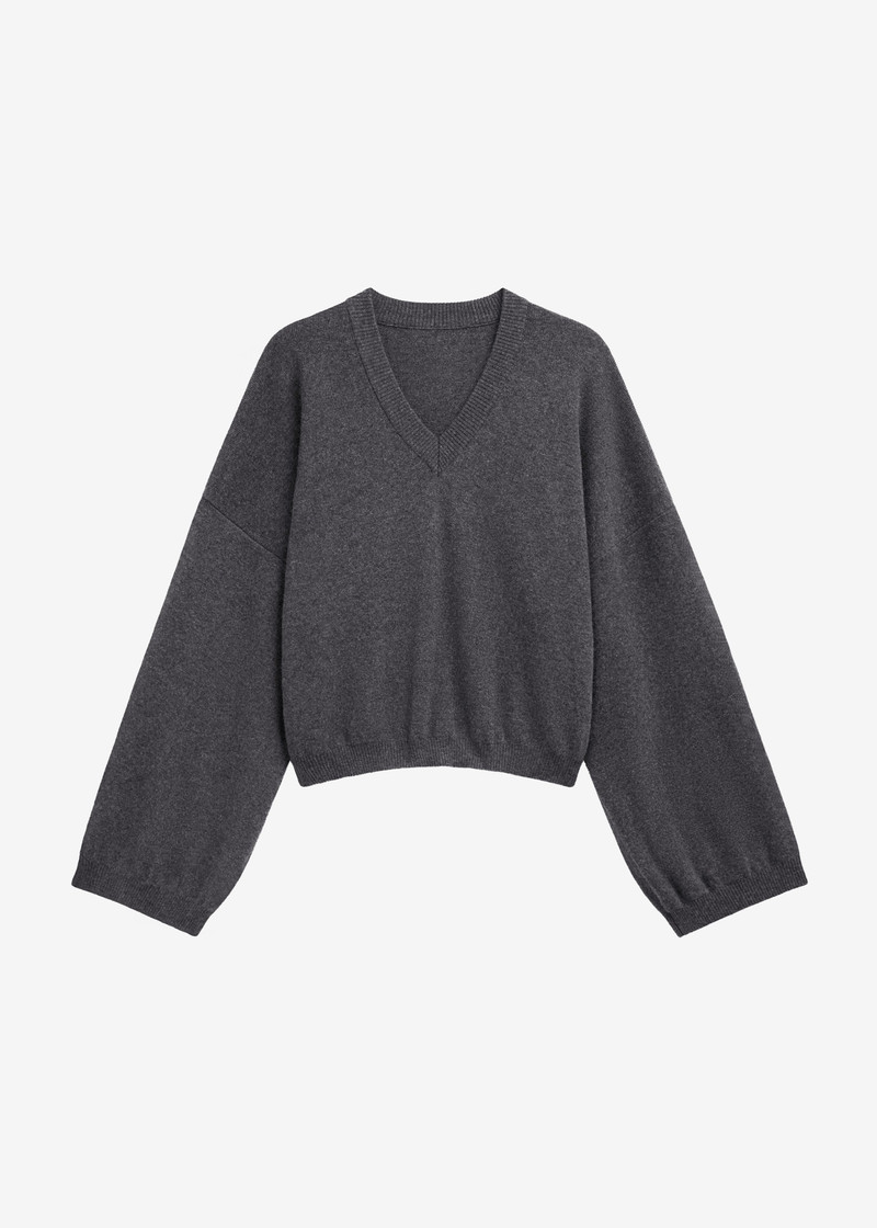 Ilston V-Neck Sweater - Grey 1
