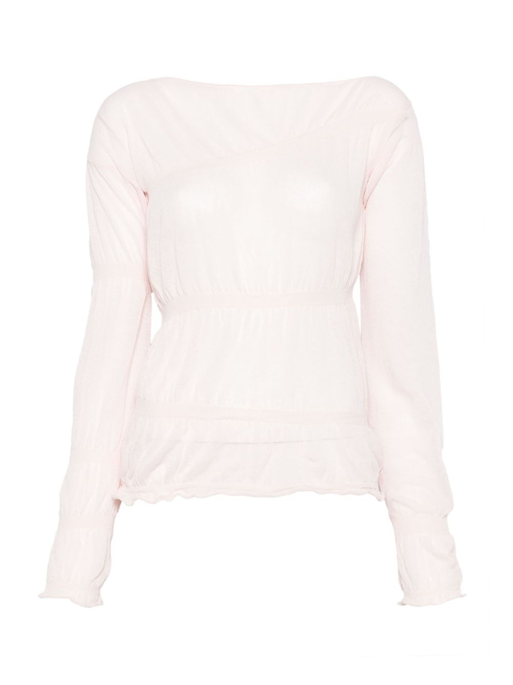 boat-neck drawstring top - 1