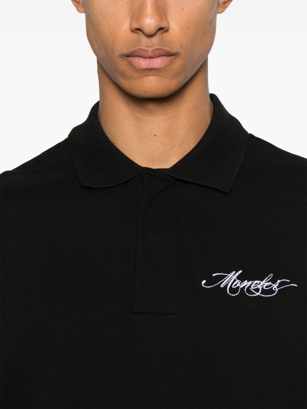 logo-embroidered polo shirt - 4