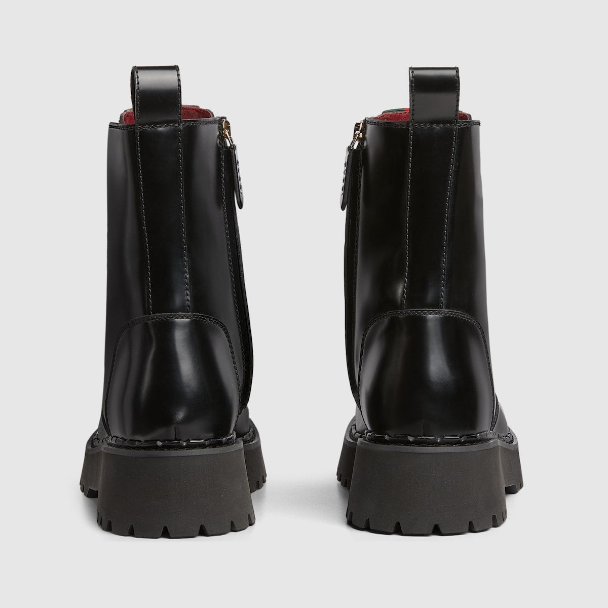 Gucci Web Lace Up Boots - 4