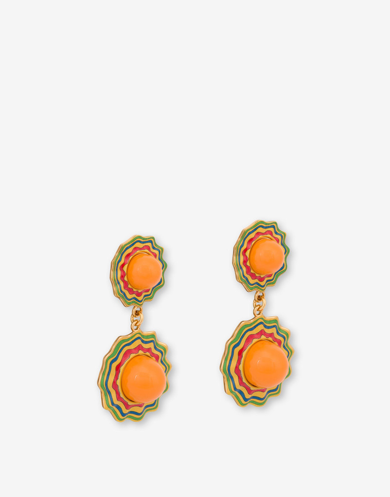 Moschino PSYCHEDELIC FLOWERS DROP EARRINGS outlook