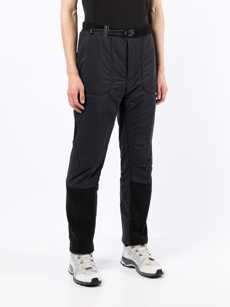 panelled buckled straight-leg trousers - 3