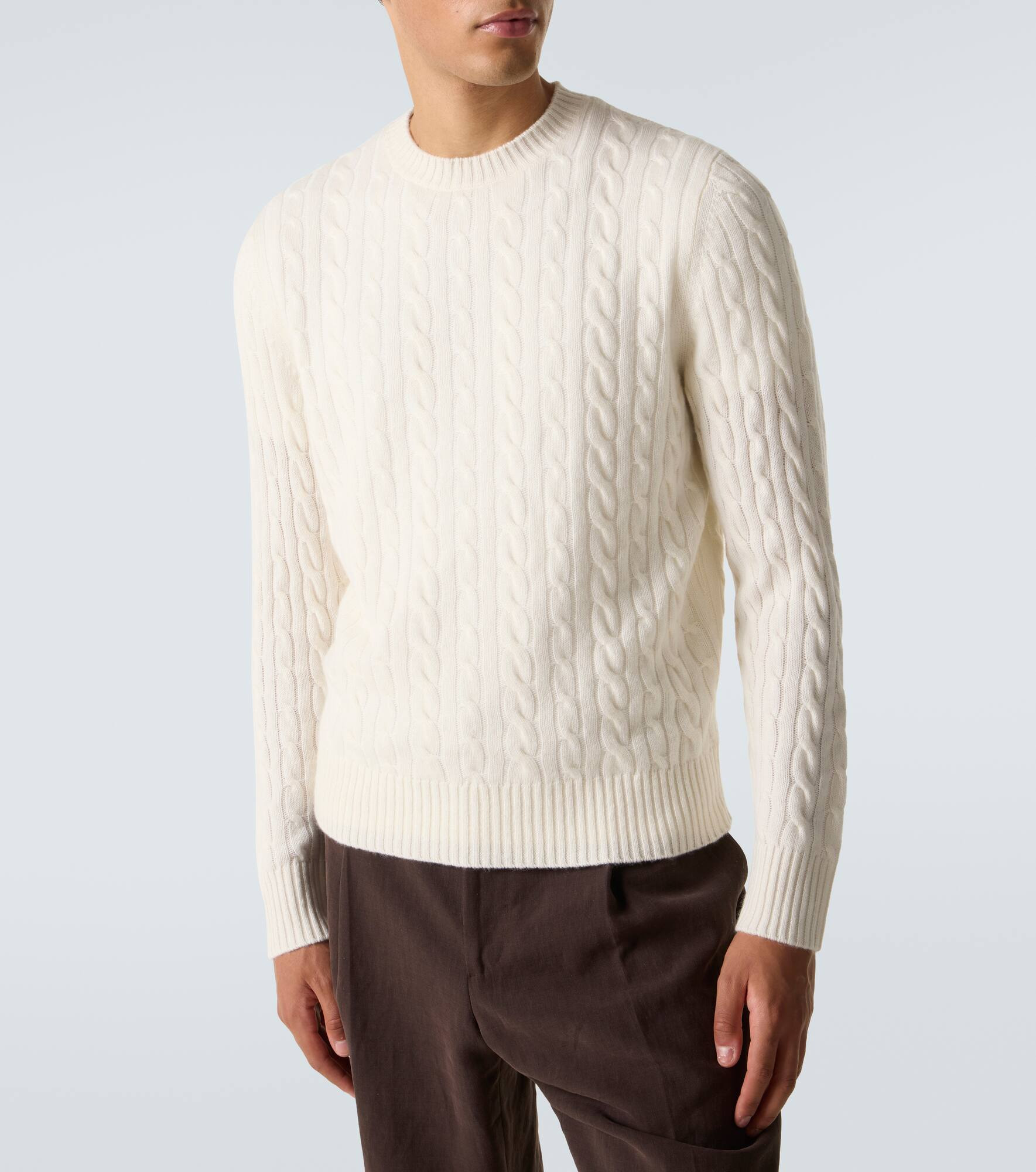 Duke Street cable-knit cashmere sweater - 3