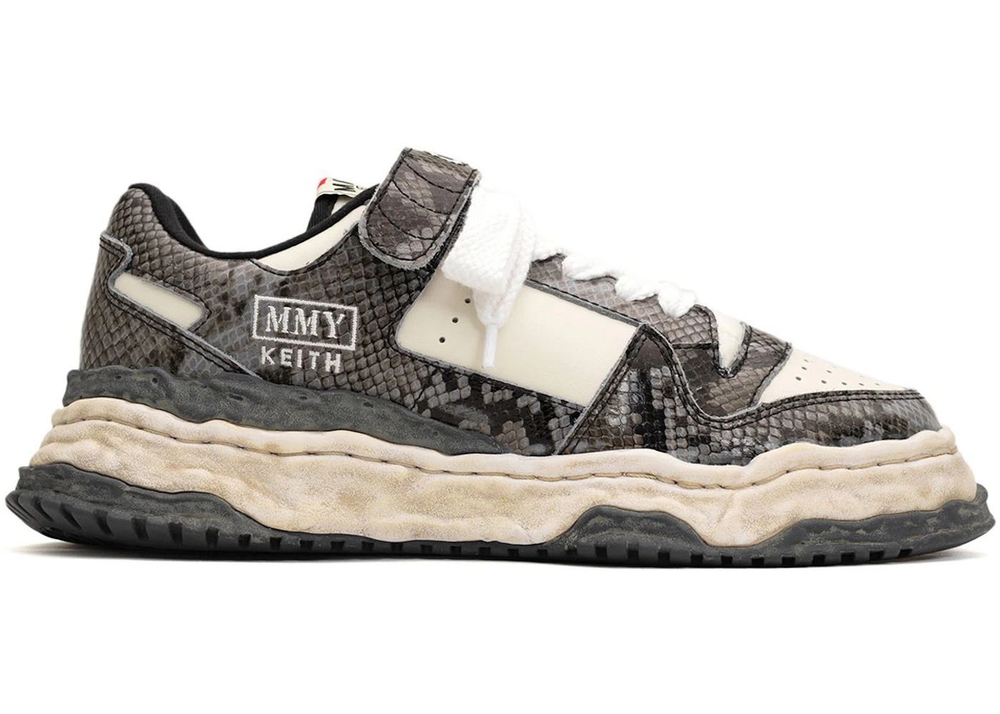 Maison Mihara Yasuhiro Keith OG Sole Leather Low Python Printed Grey White - 1