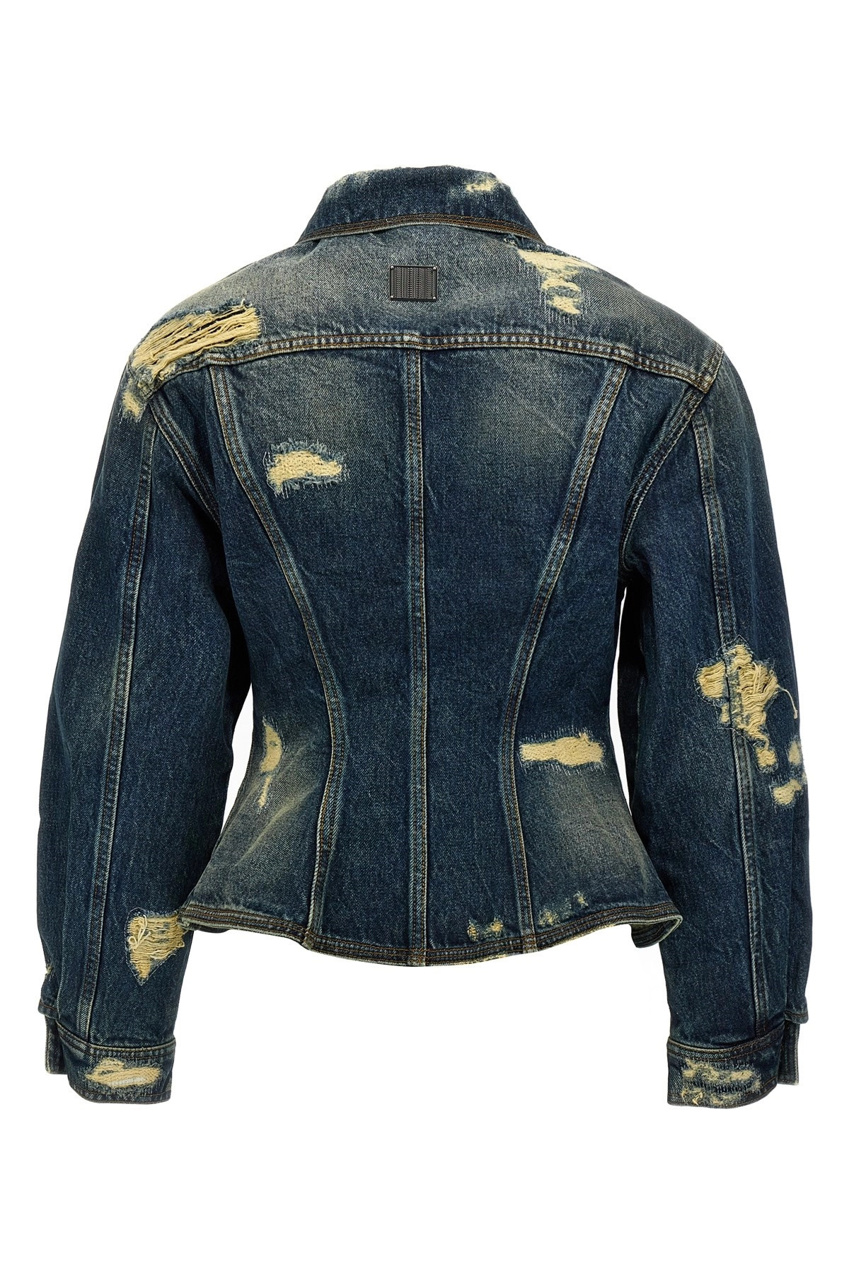 'The Rip And Repair Fluted Denim Jacket' jacket - 3