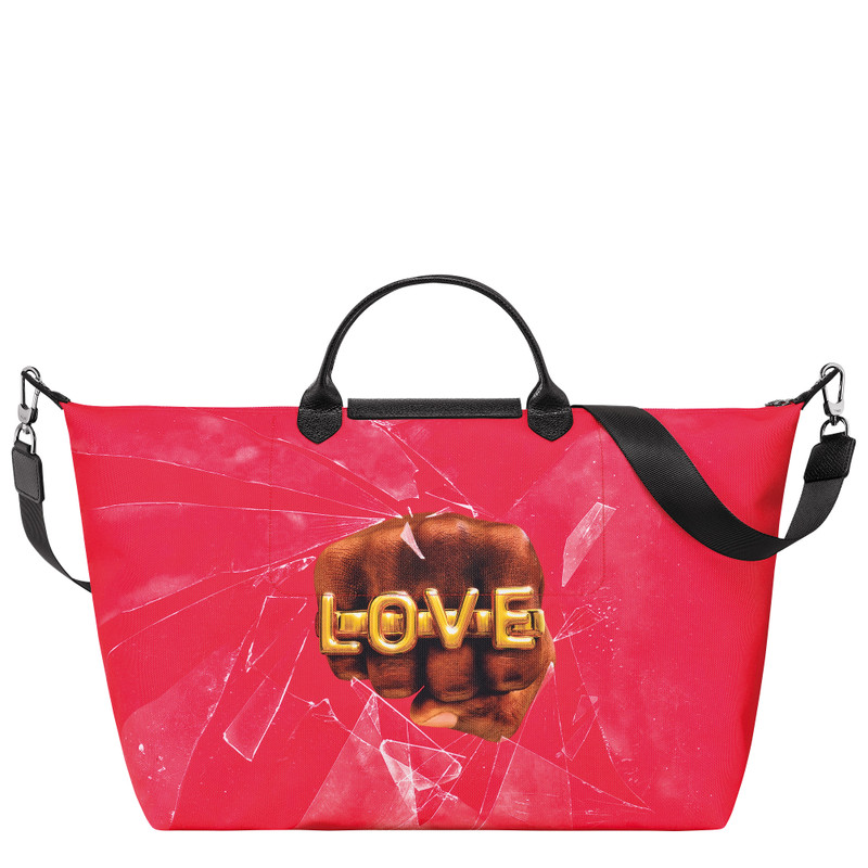Longchamp x ToiletPaper S Travel bag Red - Canvas 4