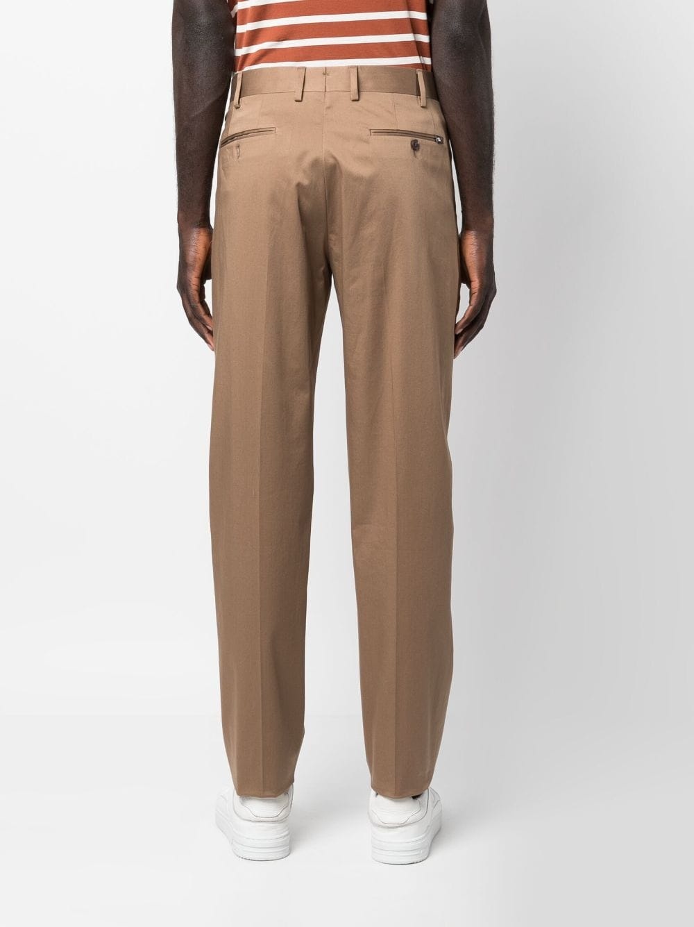pleated straight-leg trousers - 4
