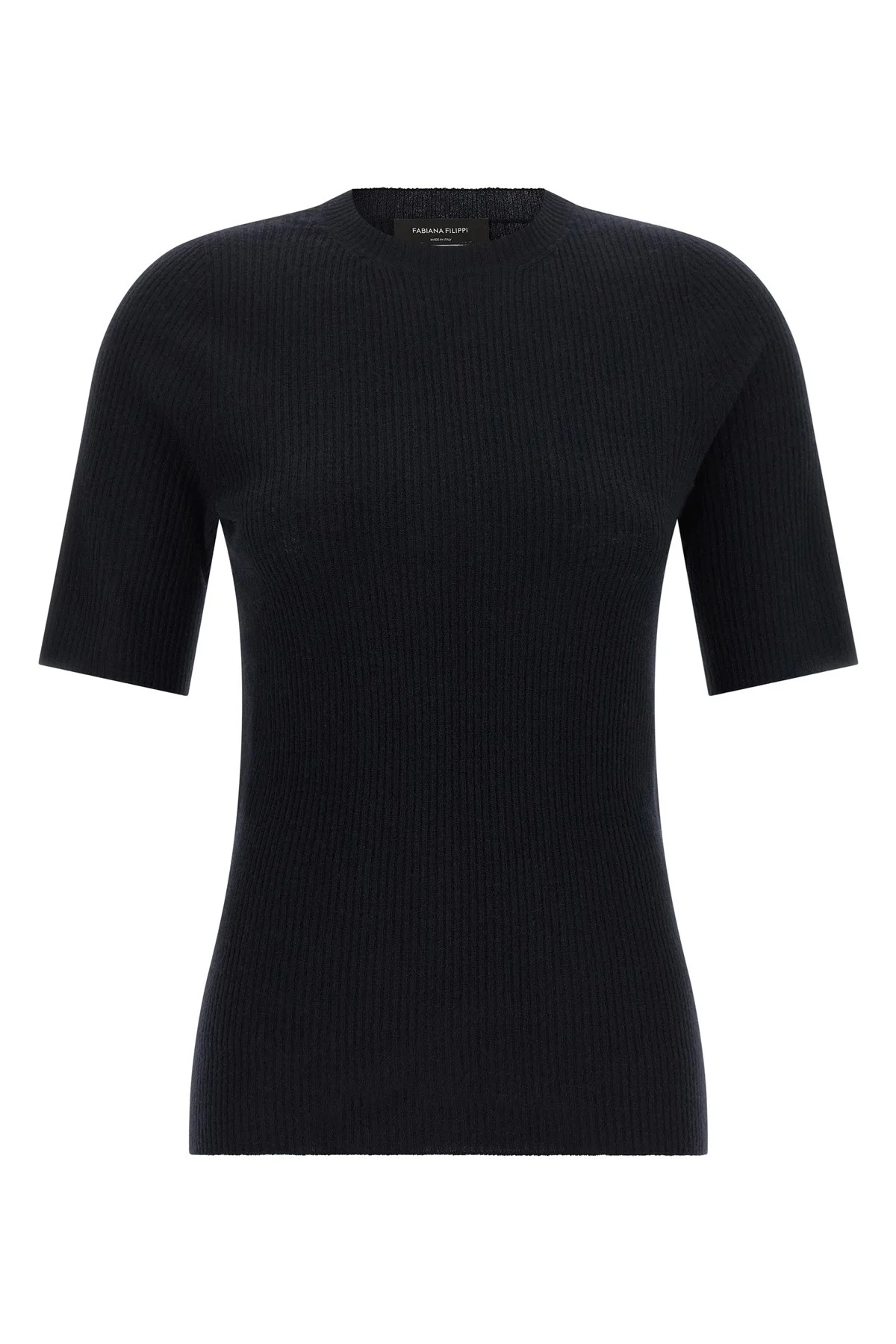 Ribbed Knit T-Shirt - 1