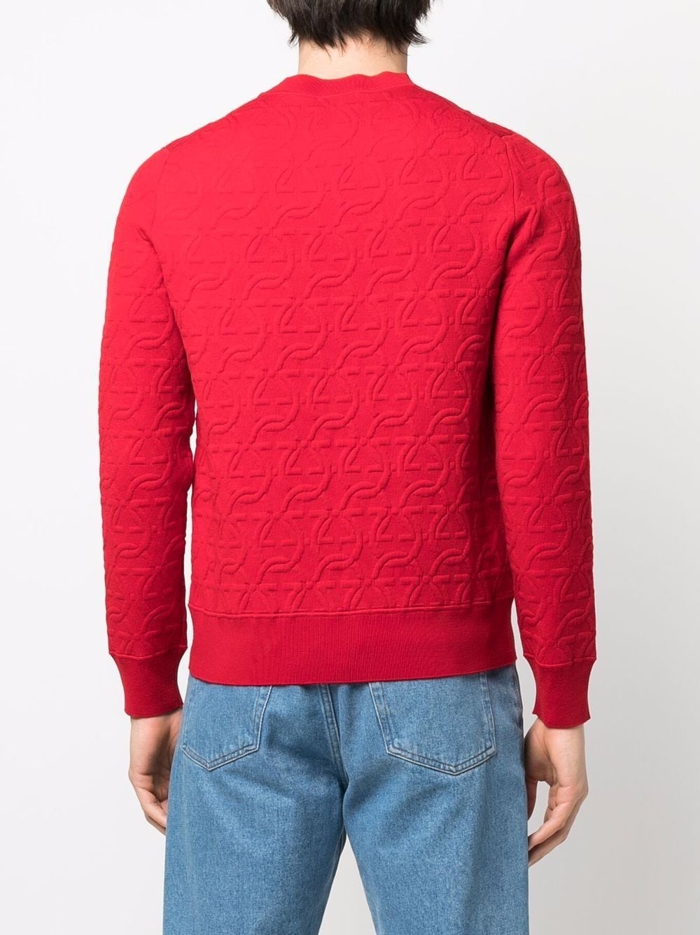 embossed logo sweater - 4