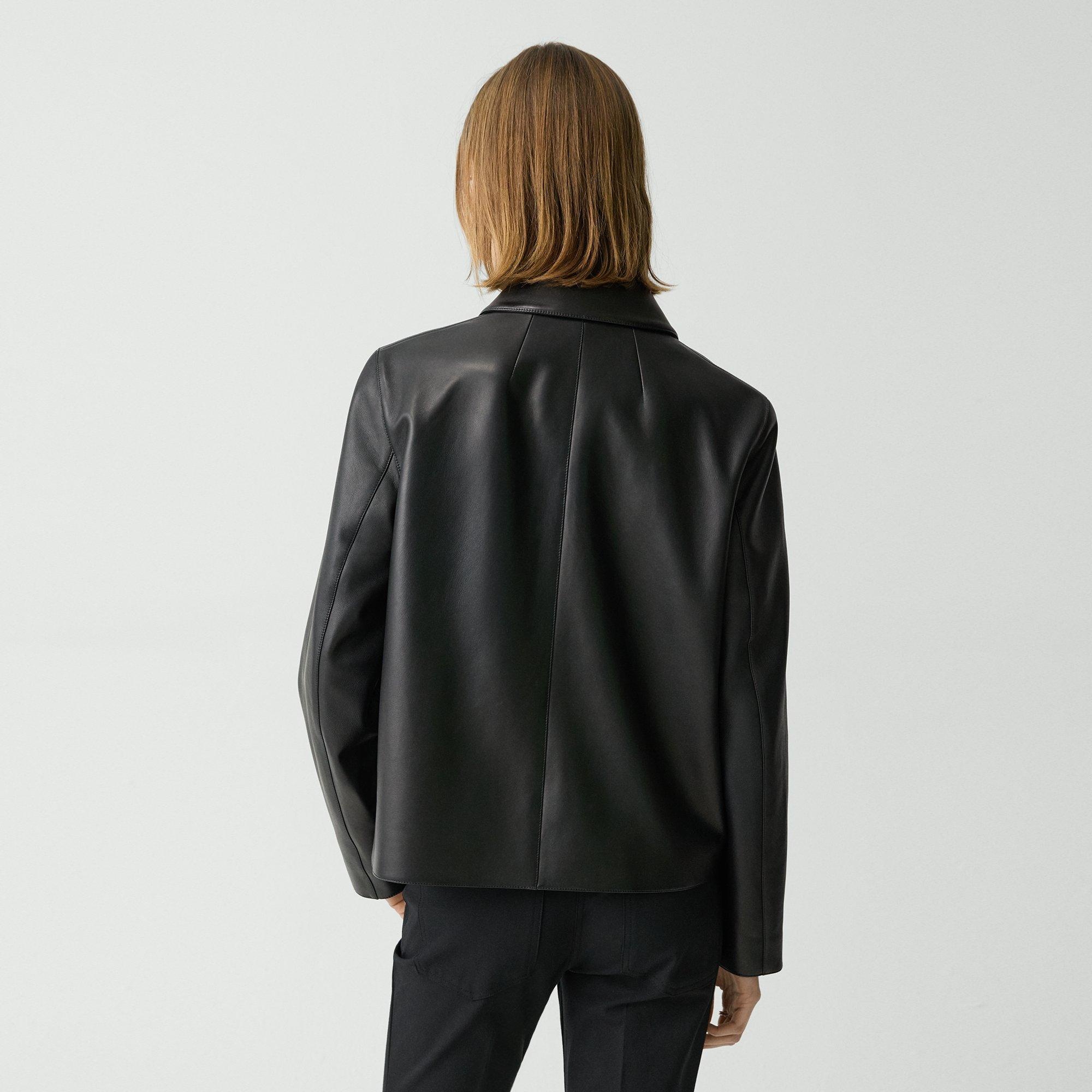 Boxy Jacket in Leather - 4