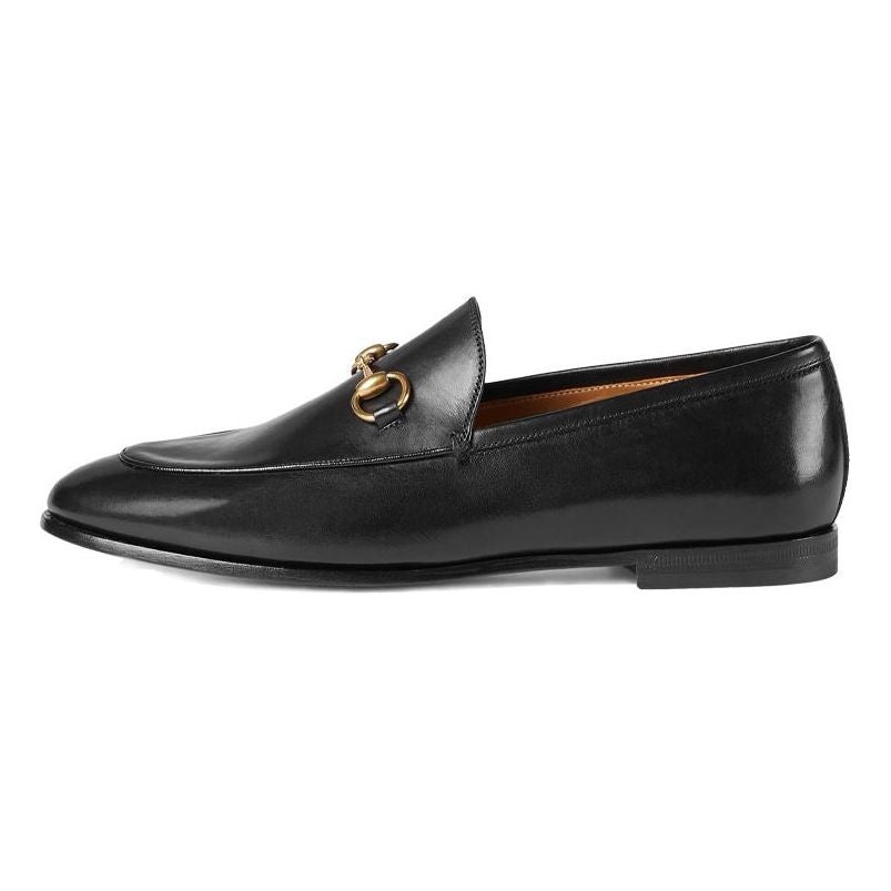 (WMNS) Gucci Jordaan Leather Loafers Black 404069-BLM00-1000 - 1