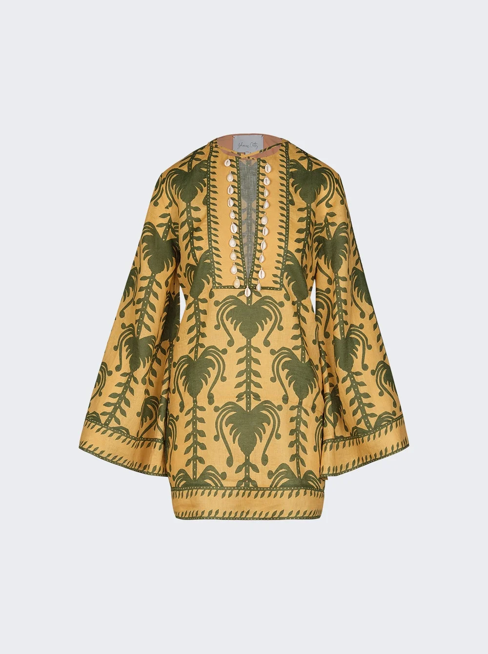 Wild Savannah Tunic Dress Yellow And Light Green - 1