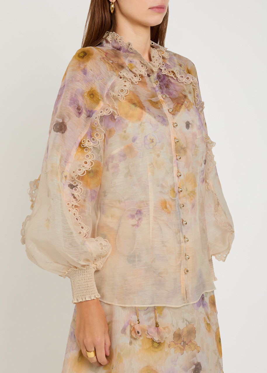 Zimmermann Memento Floral Linen-blend Blouse - 2