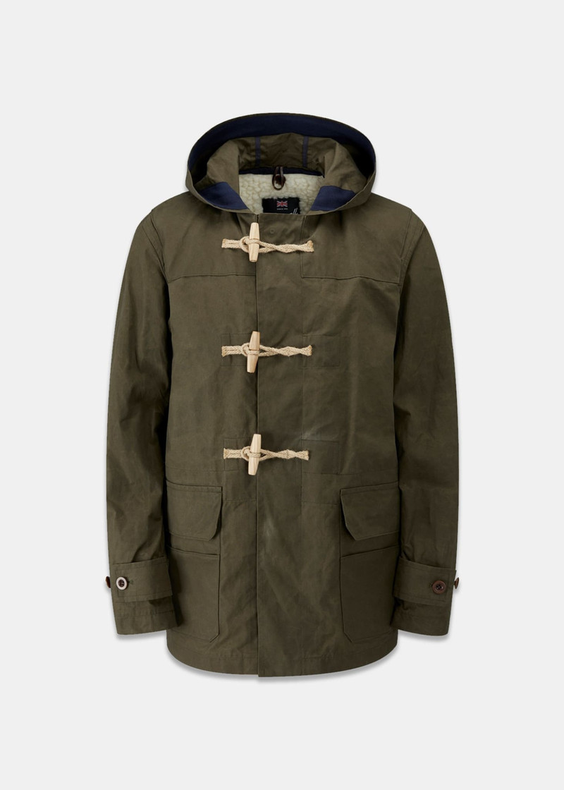 Men's Bailey Wax Duffle Coat Khaki 1