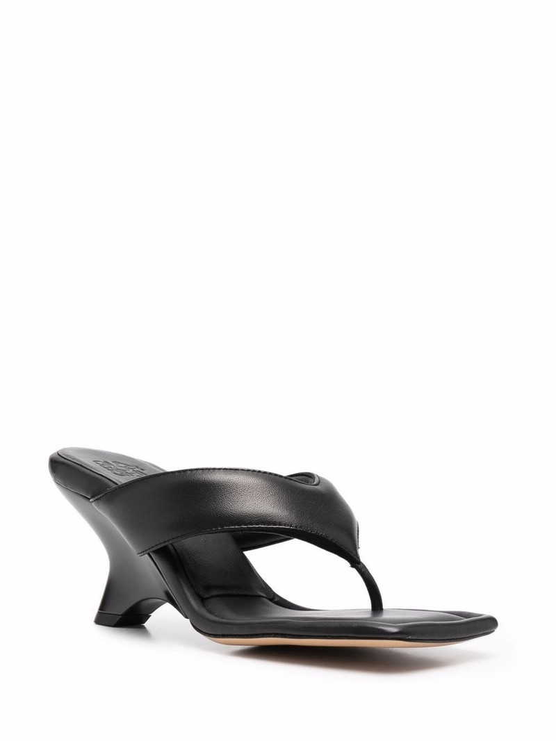 GIABORGHINI padded leather heeled sandals outlook