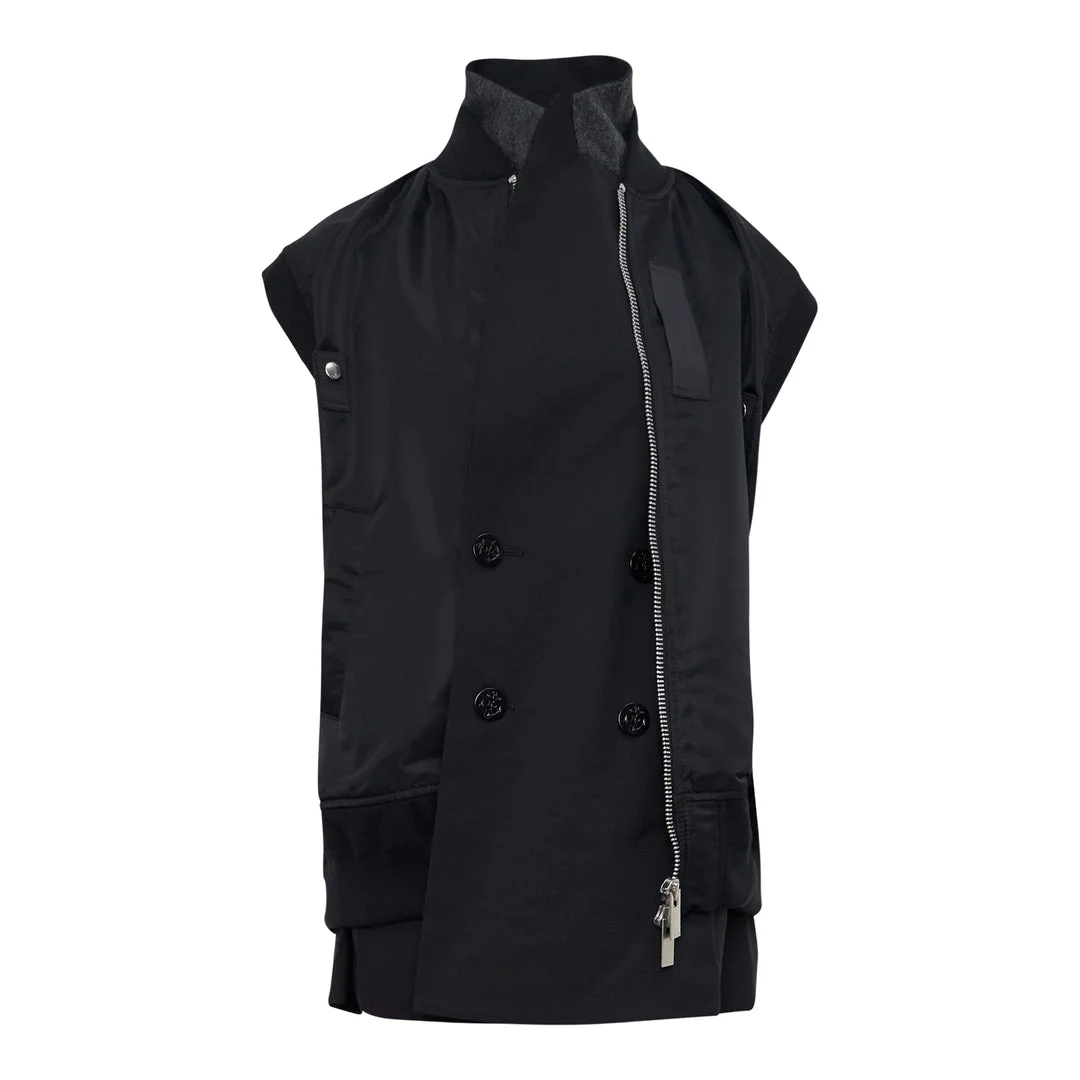 Nylon Twill Suiting Vest - 1