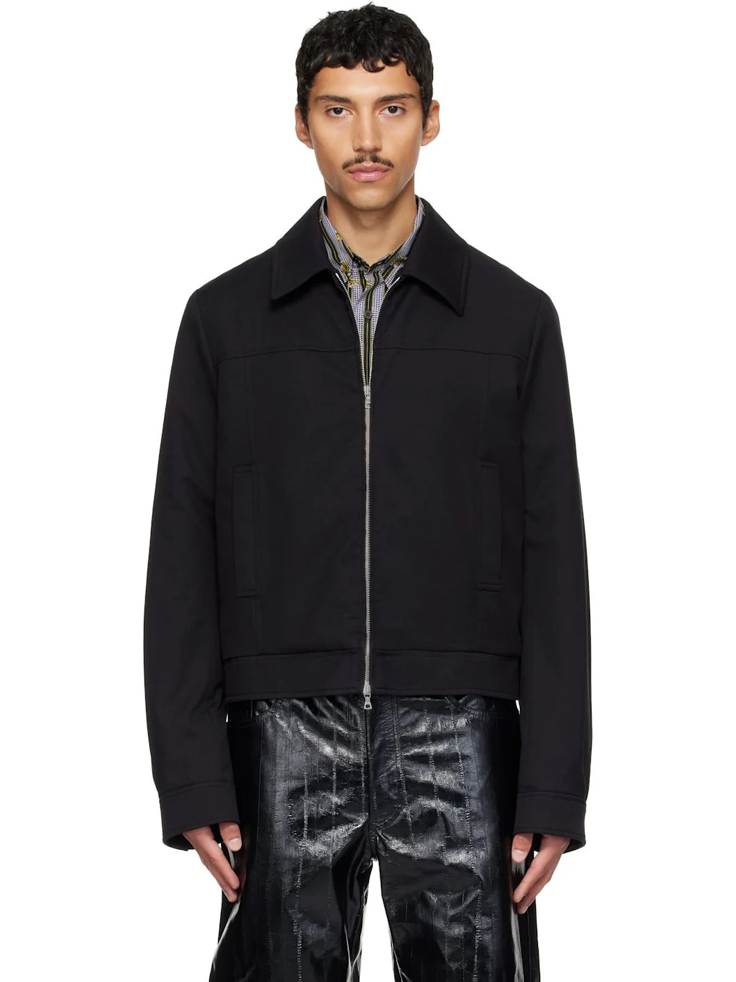 Black Wool Jacket - 1